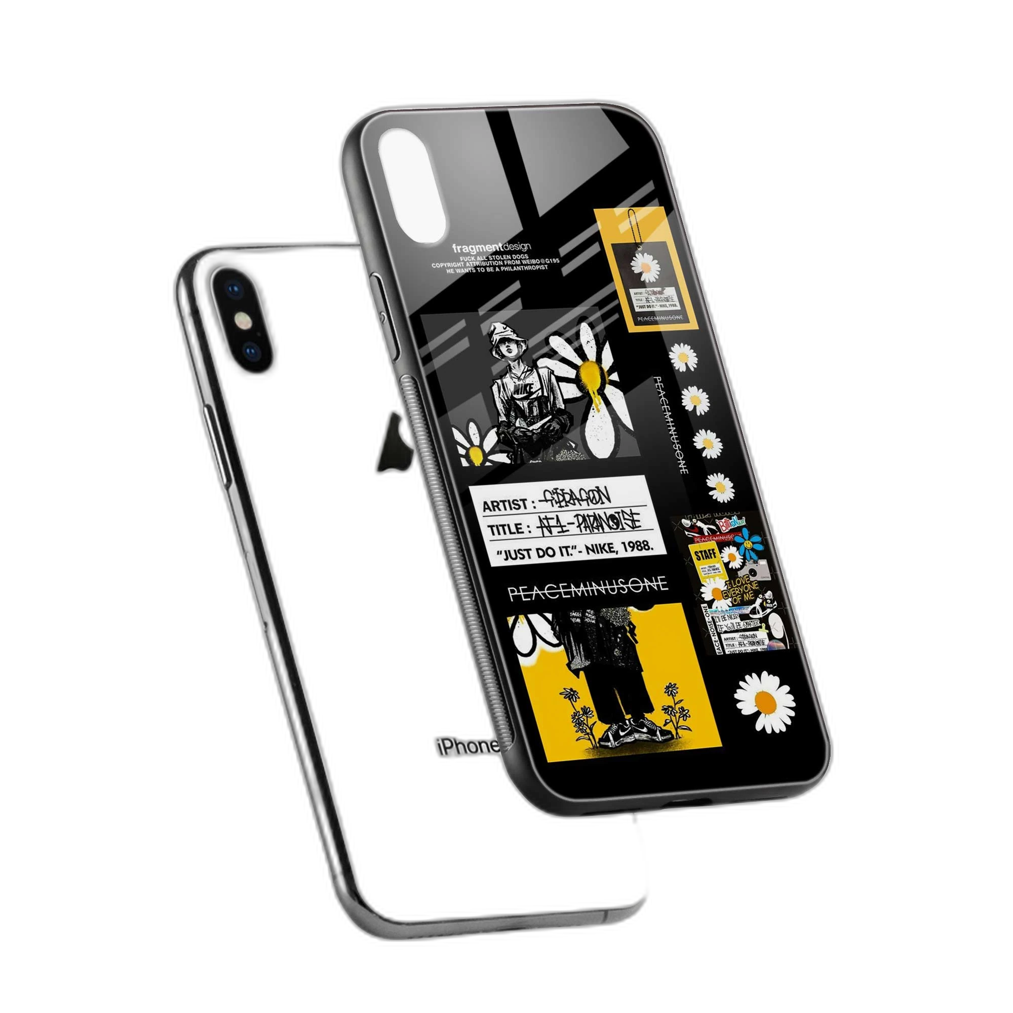 Peace iPhone X Back Cover view 2