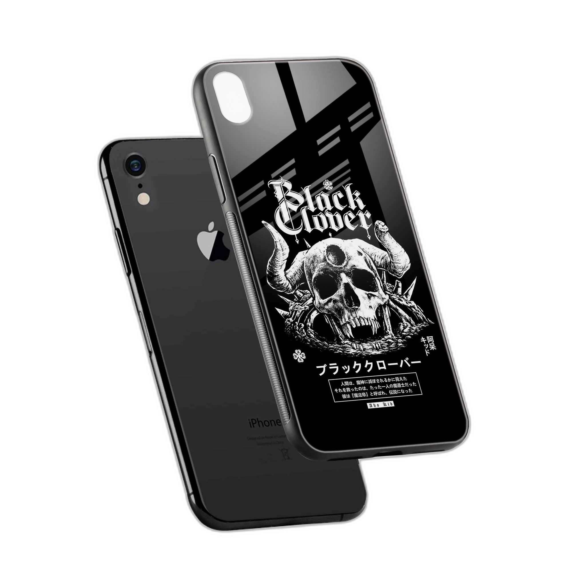 Black Skull iPhone XR Back Cover view 2