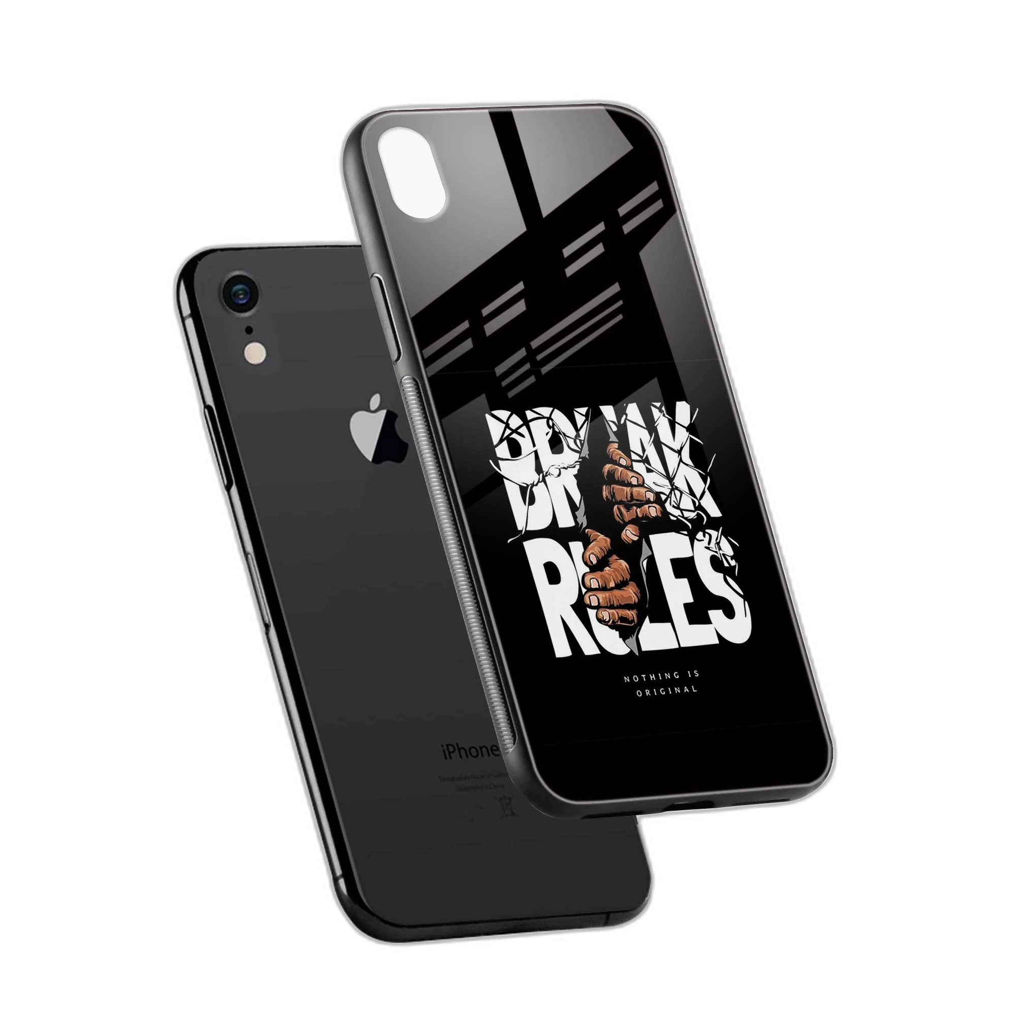 Break Rules iPhone XR Back Cover view 2
