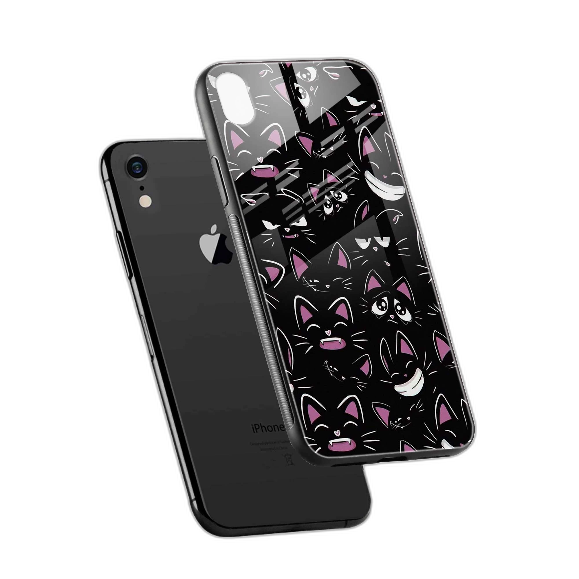 Cute Black Cat iPhone XR Back Cover view 2