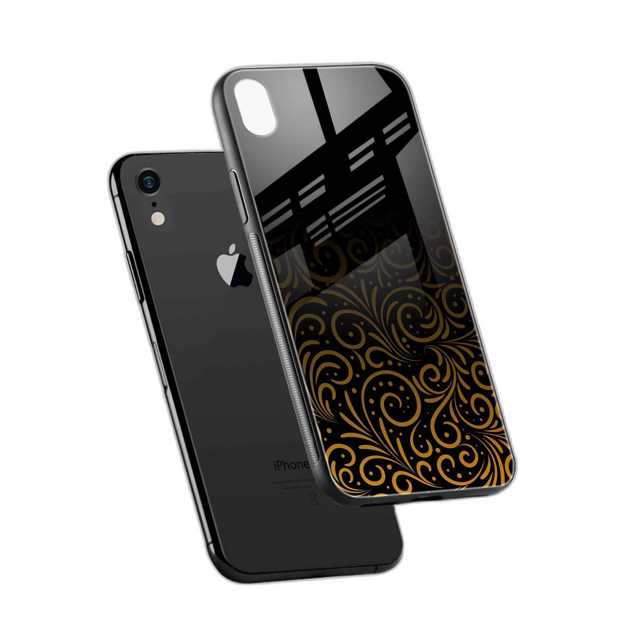 Golden Swirl iPhone XR Back Cover view 2