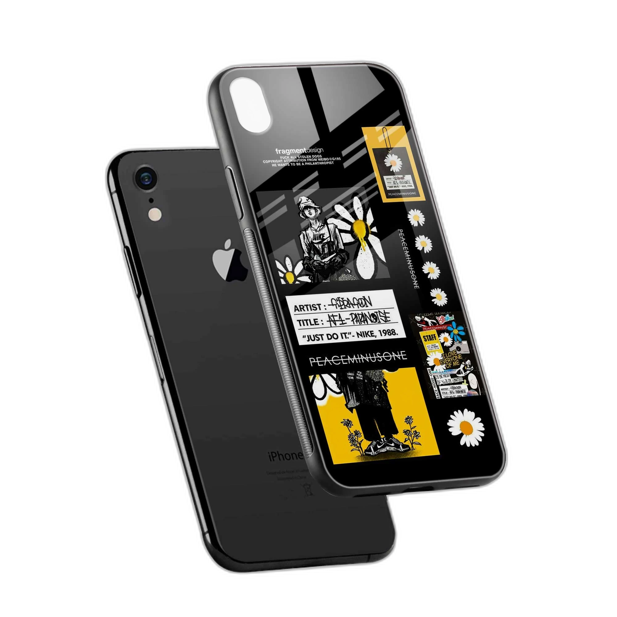 Peace iPhone XR Back Cover view 2