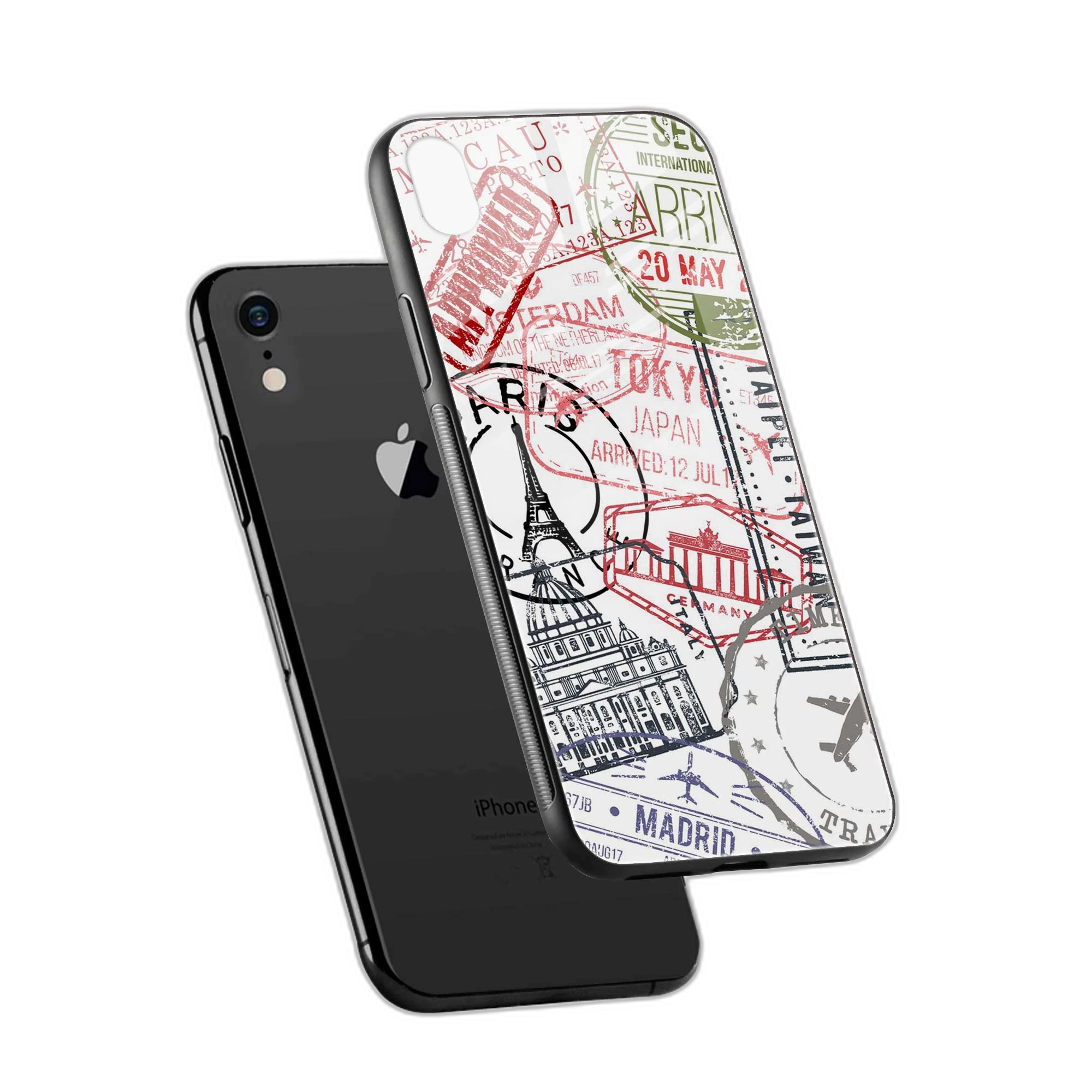 Stamp iPhone XR Back Cover view 2