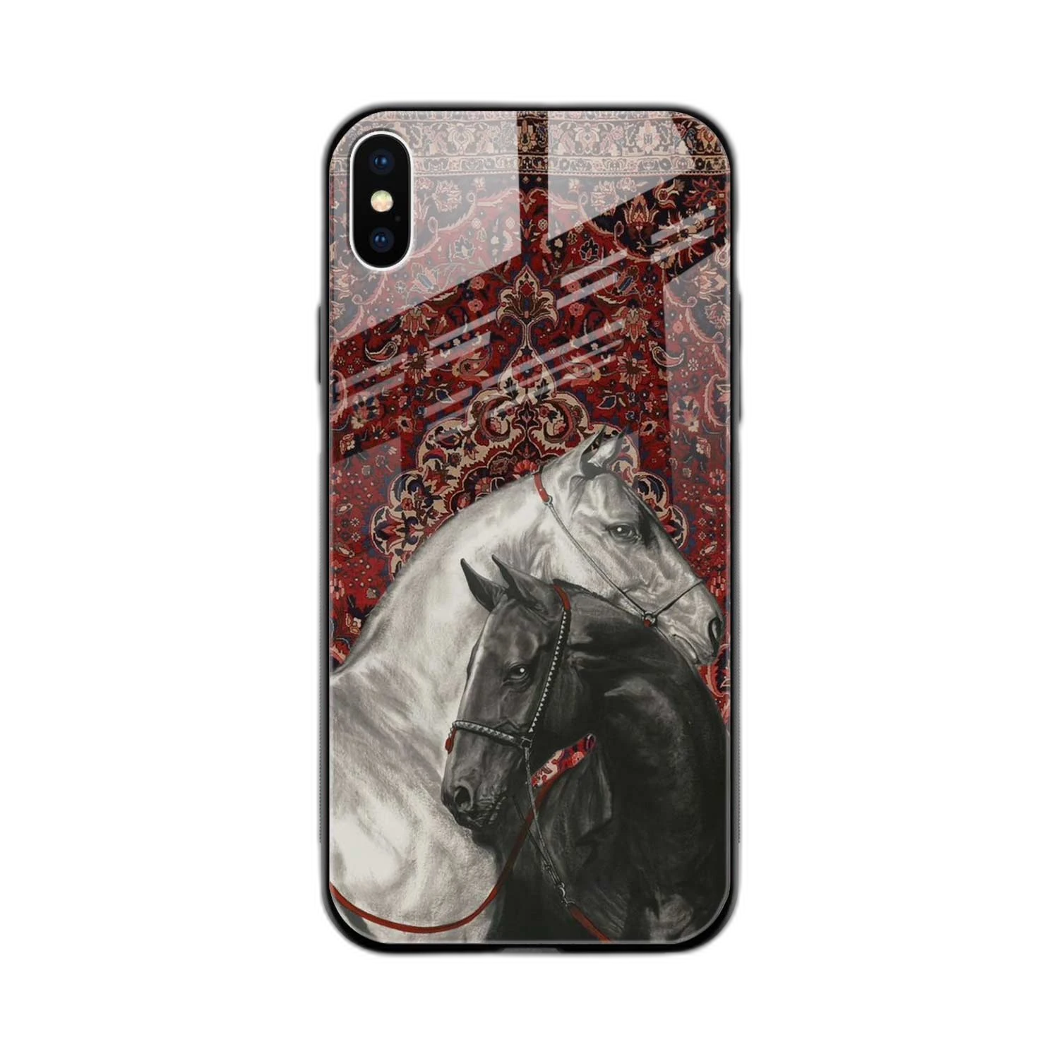 Black And White Horse iPhone XS Max Back Cover