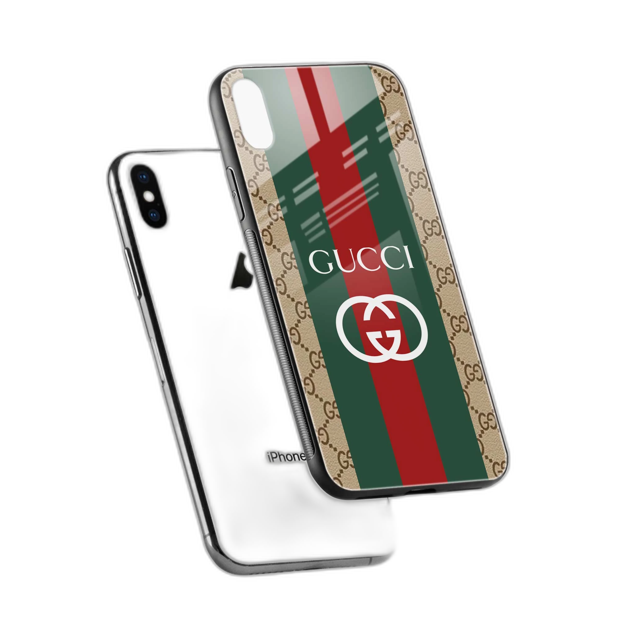 Gucci Strips Pattern  Apple iPhone XS Max Back Cover view 2