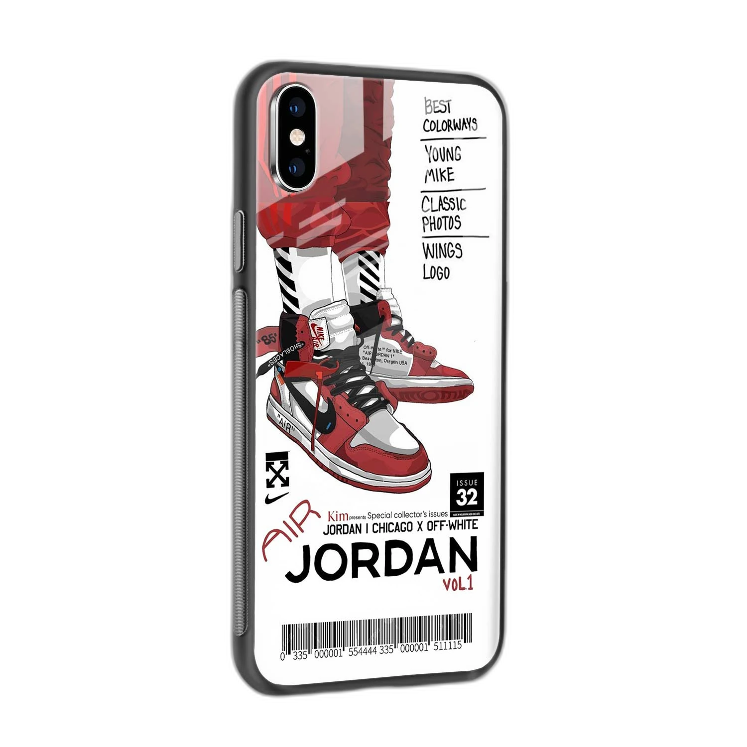 Red Sneakers iPhone XS Back Cover view 2