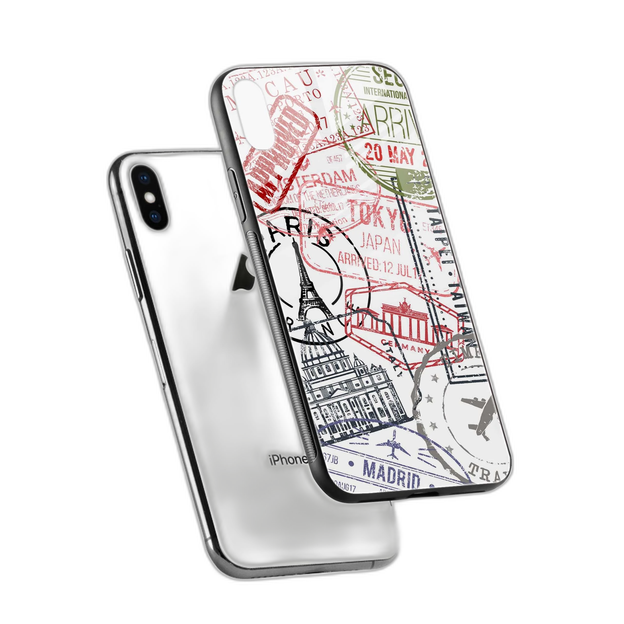 Stamp iPhone XS Back Cover view 2