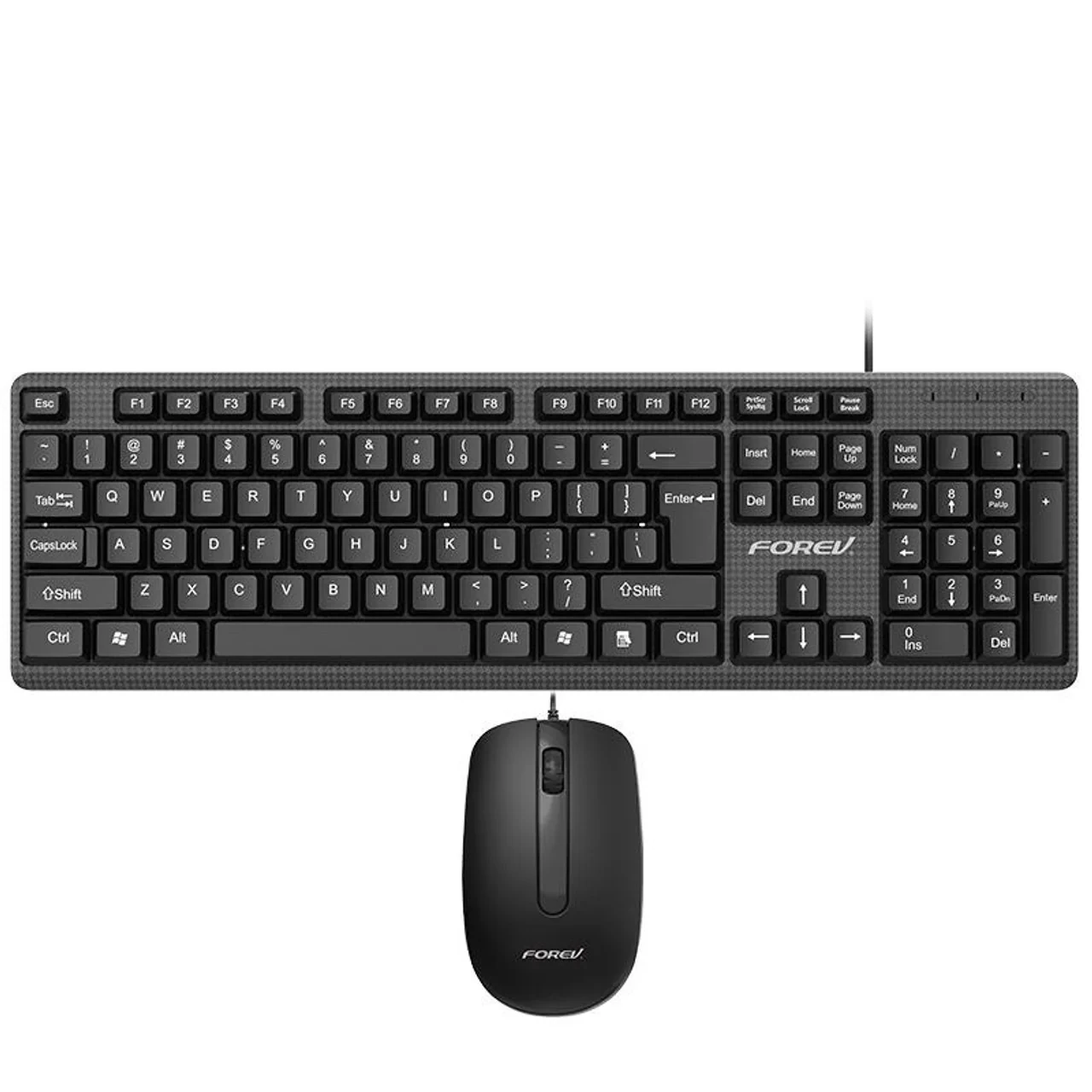 FOREV FV-68 USB Wired Keyboard and Mouse Combo for Efficient Computing
