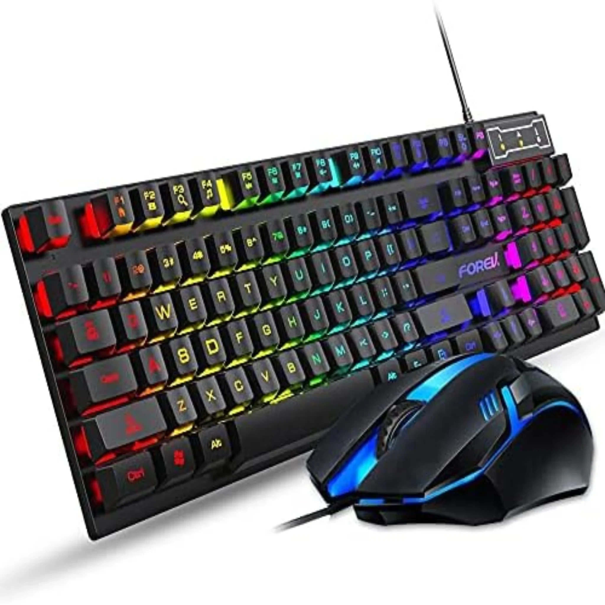 Forev FV-Q3055 USB Backlit Keyboard and Mouse Combo for PC