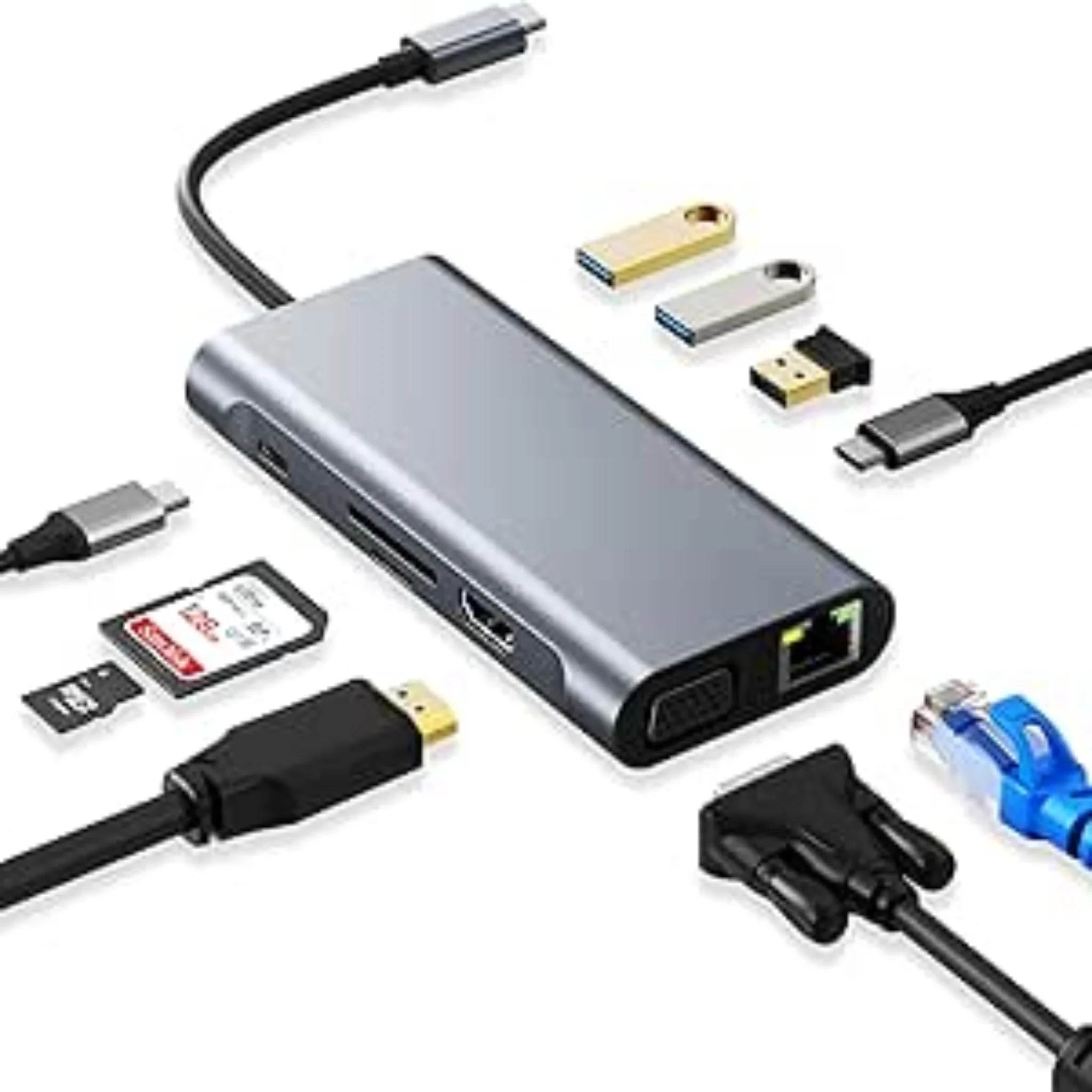 MCDODO 10-in-1 USB C Hub for Enhanced Connectivity