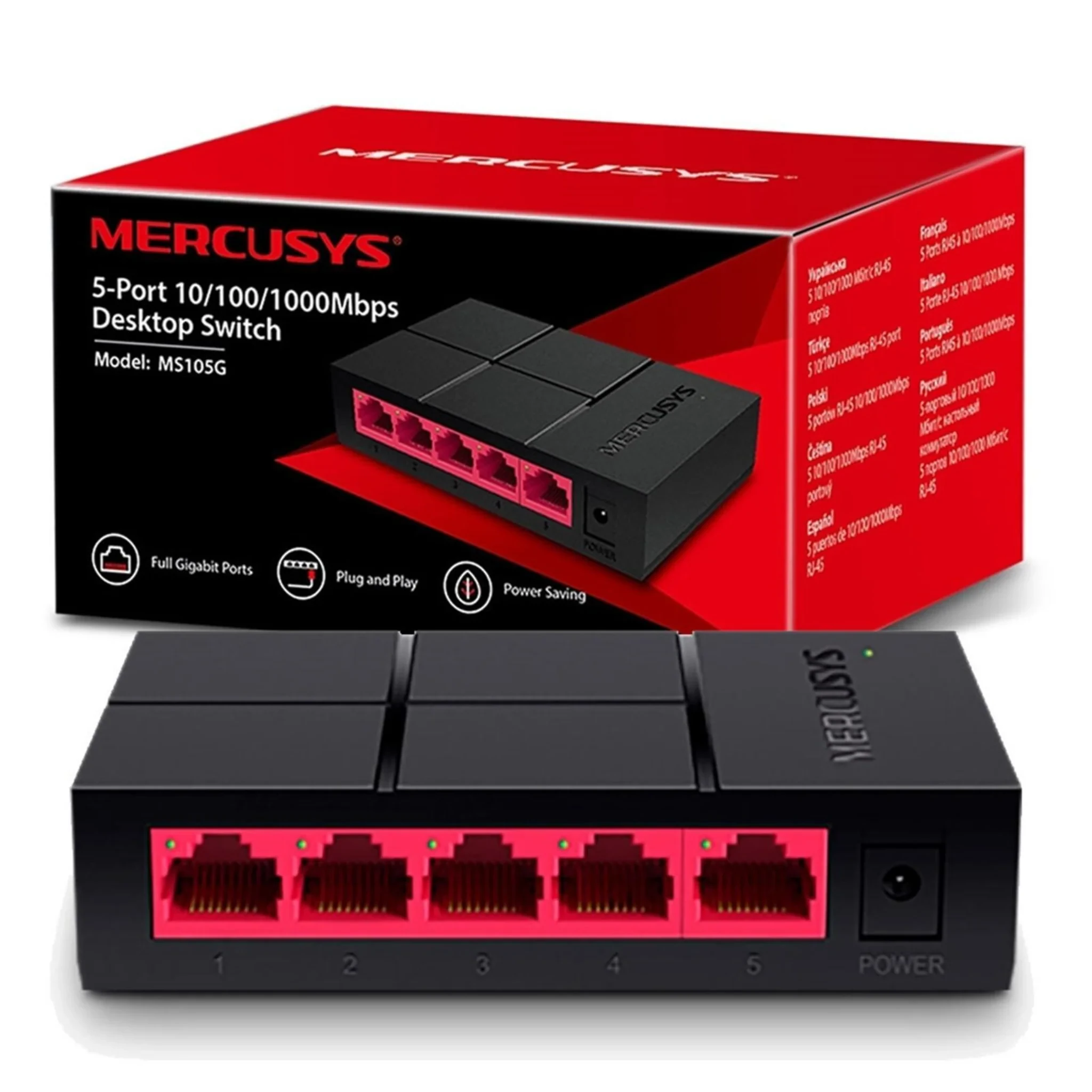 Mercusys 5-Port Gigabit Desktop Switch for High-Speed Networking