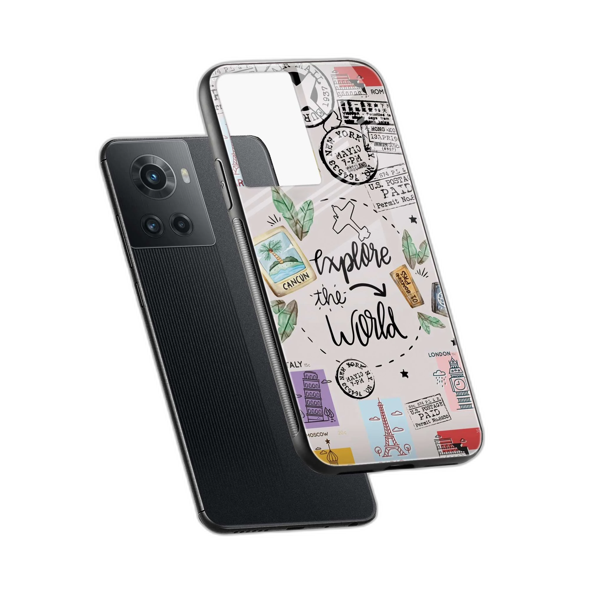 Explore The World OnePlus 10R Back Cover view 2