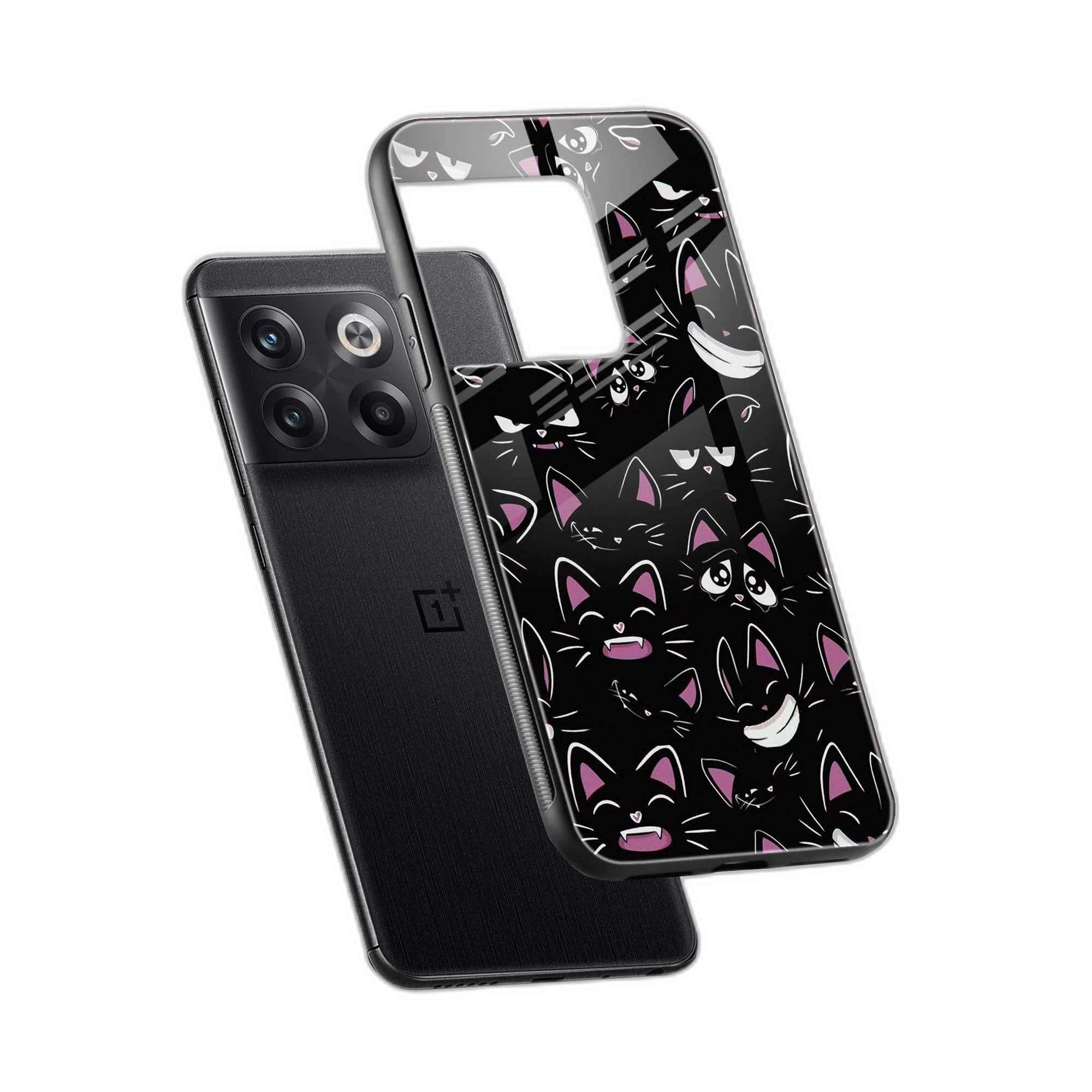 Cute Black Cat OnePlus 10T Back Cover view 2