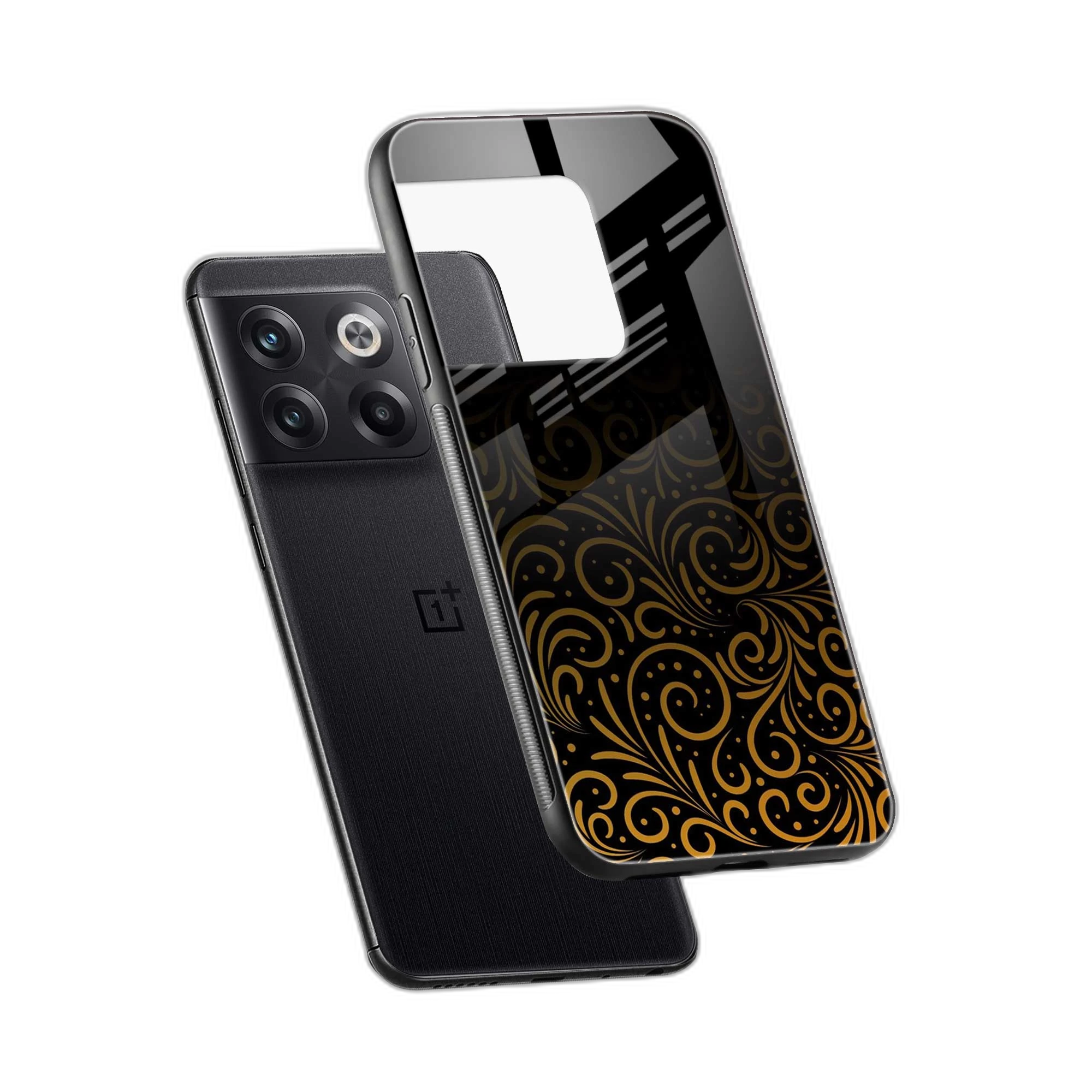 Golden Swirl OnePlus 10T Back Cover view 2