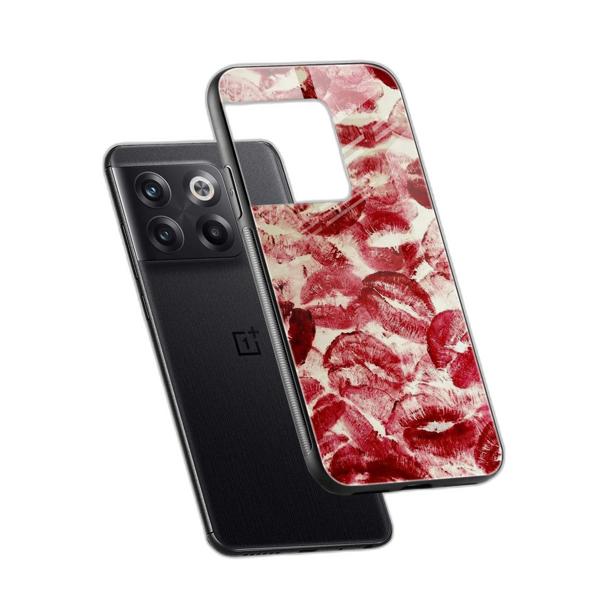 Lipstick Kiss Print OnePlus 10T Back Cover view 2