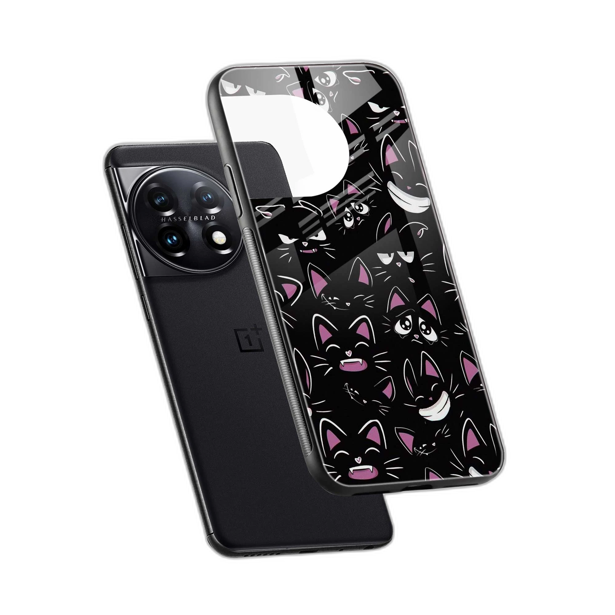 Cute Black Cat OnePlus 11 Back Cover view 2