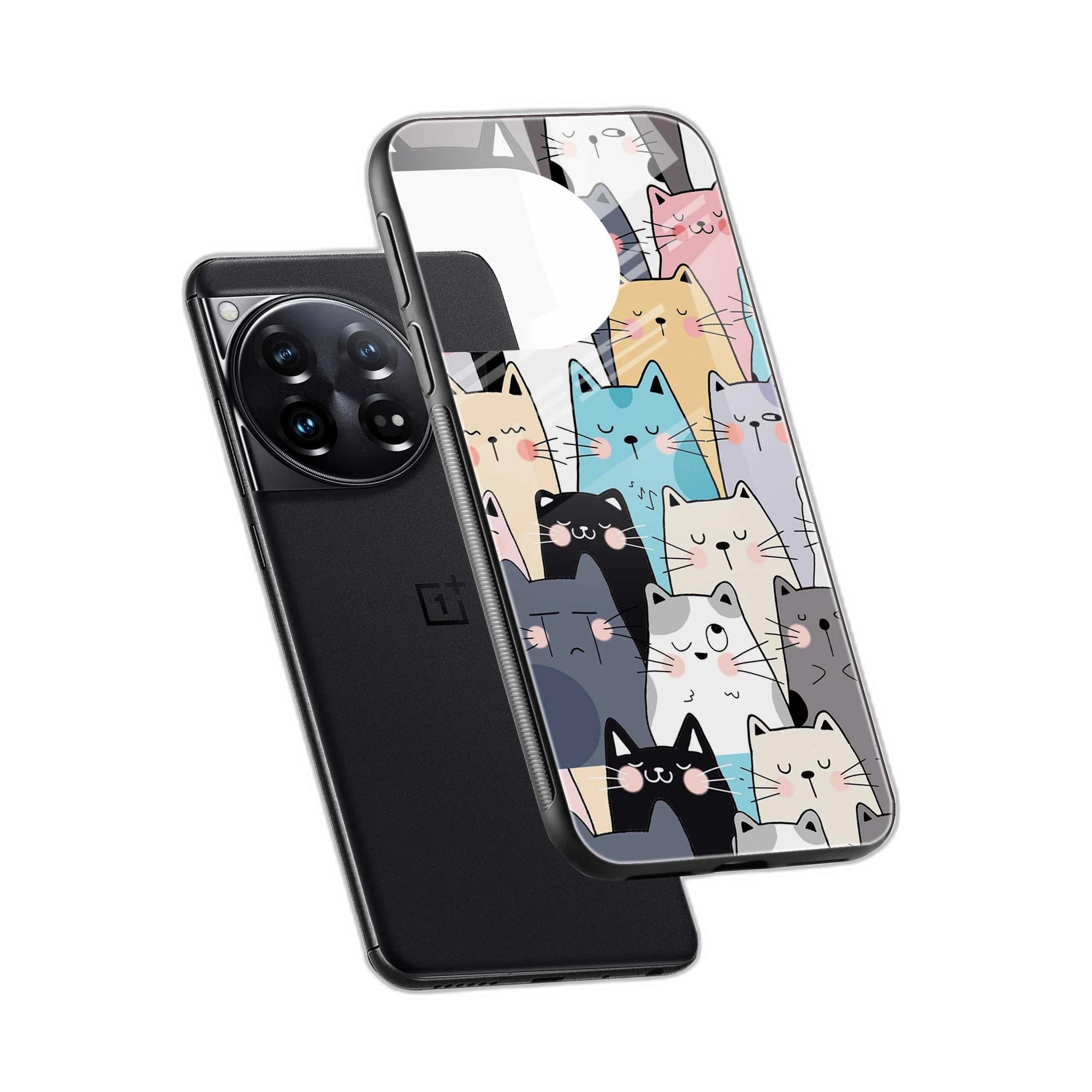Cute Cat OnePlus 12 Back Cover view 2
