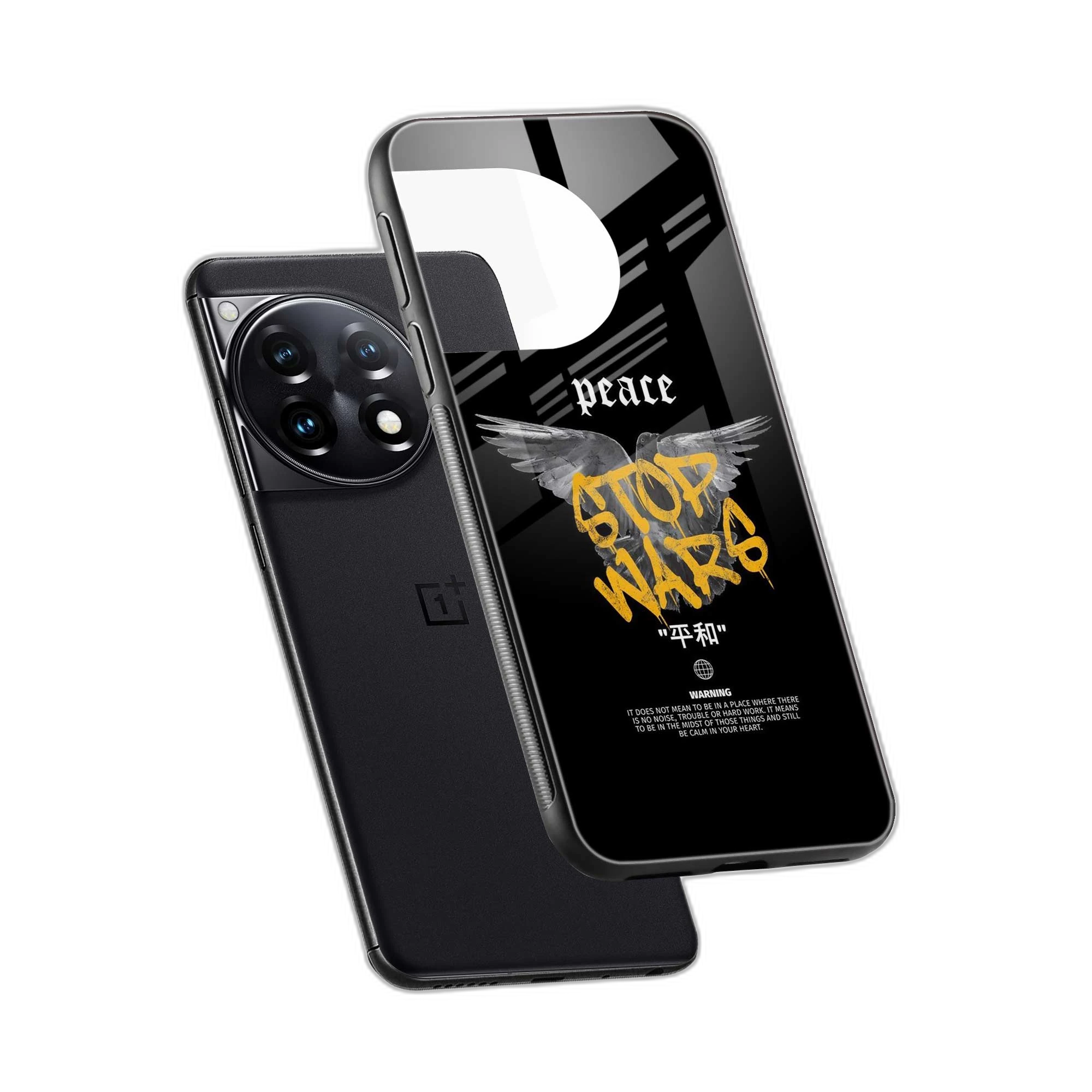 Peace Stop Wars OnePlus 12r Back Cover view 2