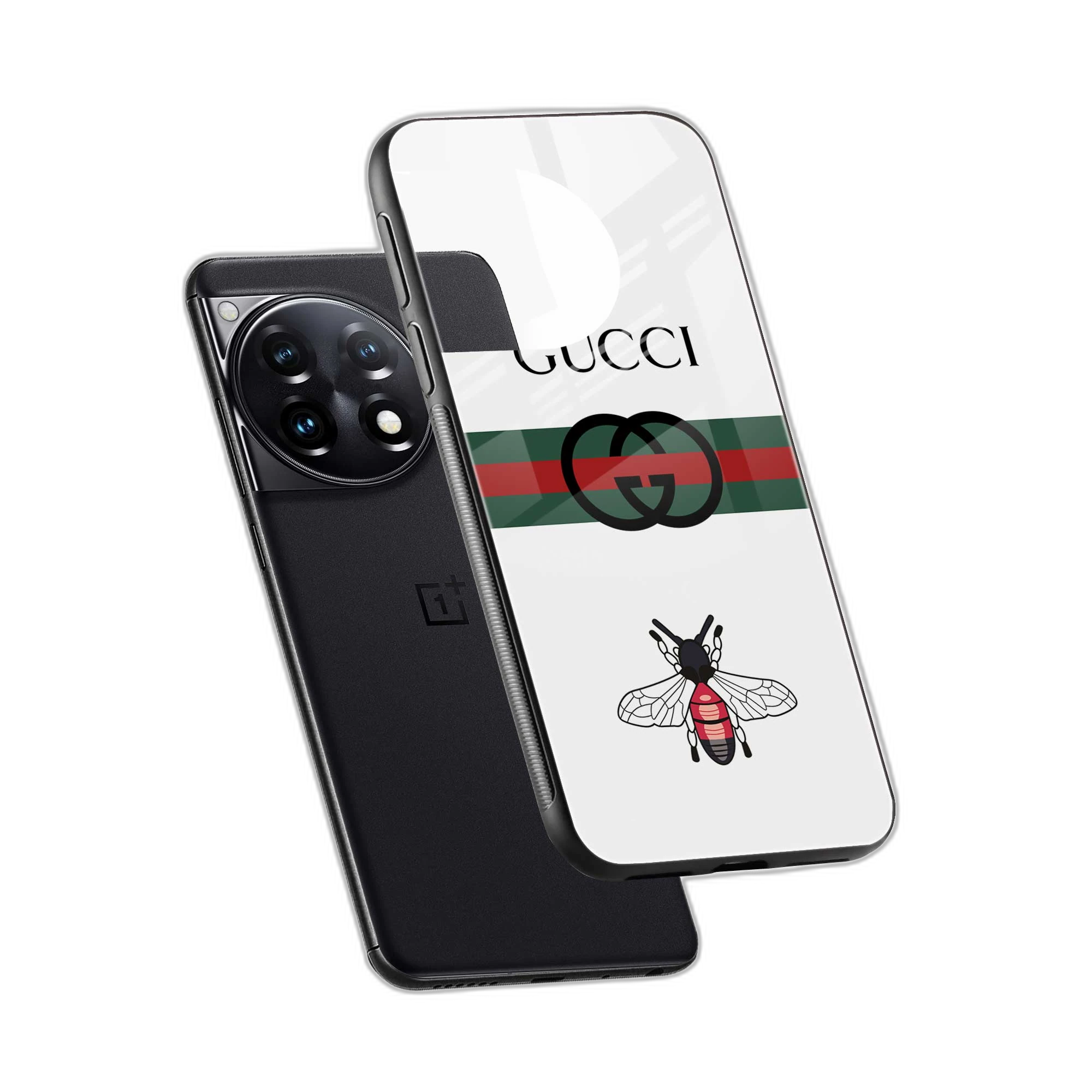 White Gucci OnePlus 12r Back Cover view 2