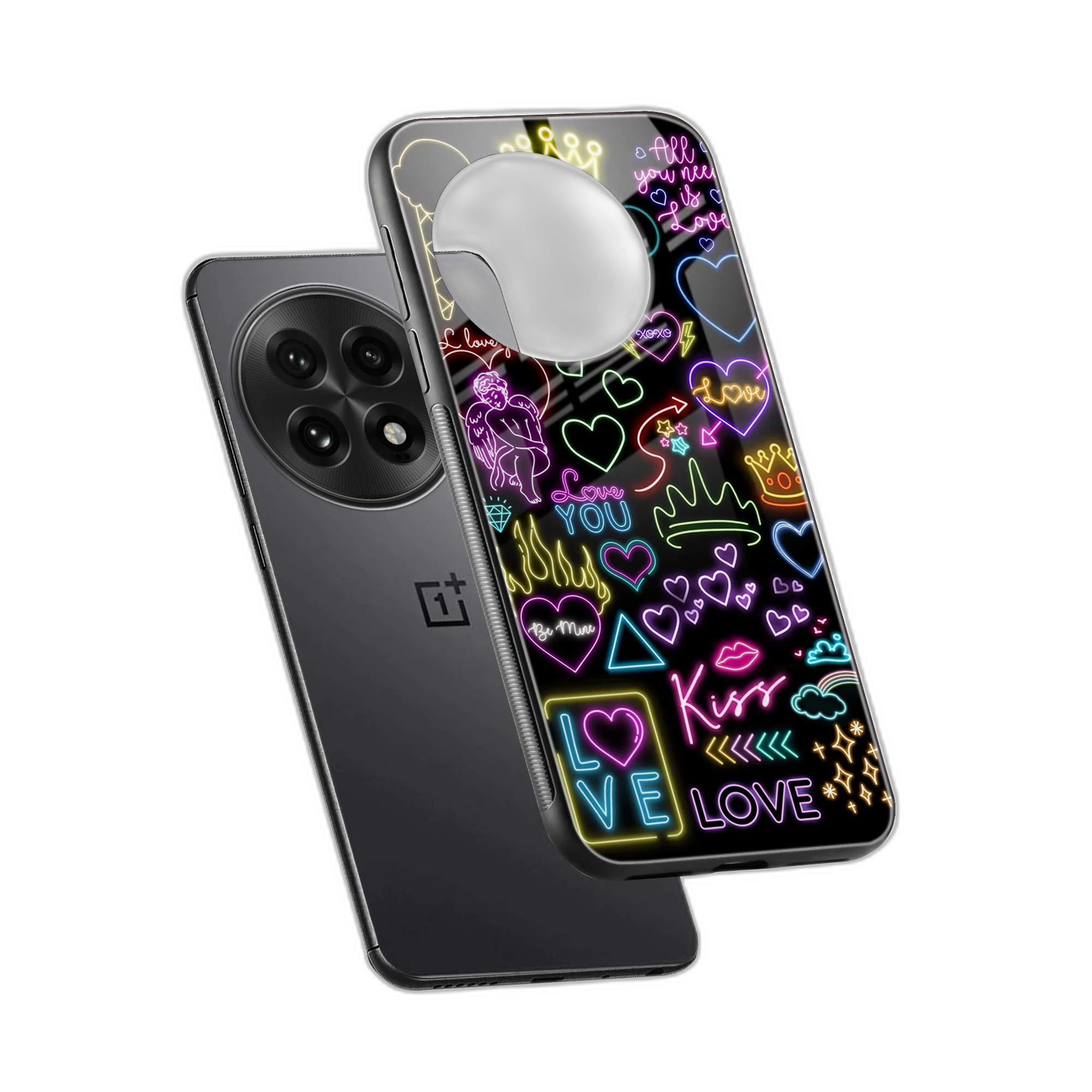 Neon Lights OnePlus 13 Back Cover view 2