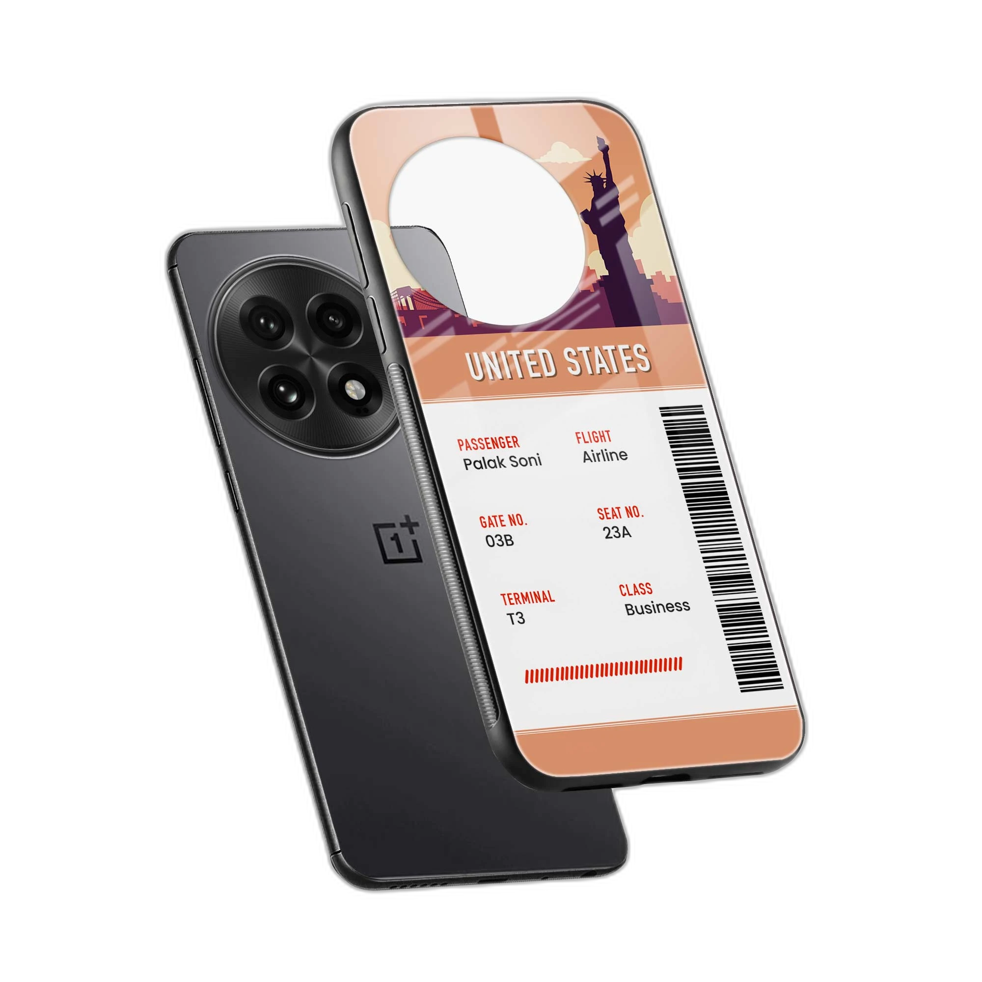 United States Boarding Pass OnePlus 13 Back Cover view 2