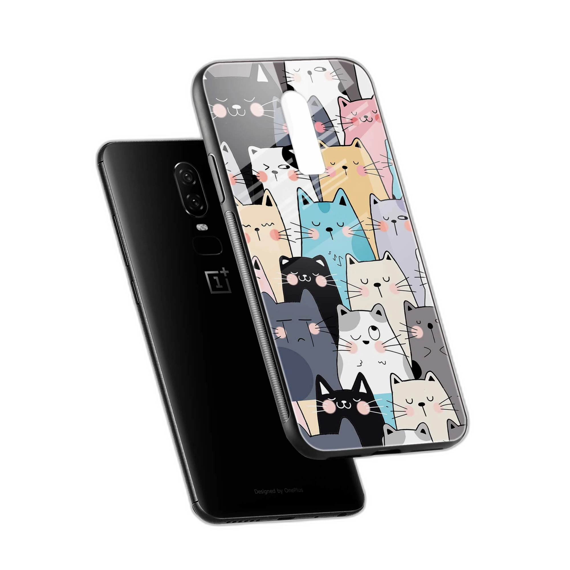 Cute Cat OnePlus 6 Back Cover view 2
