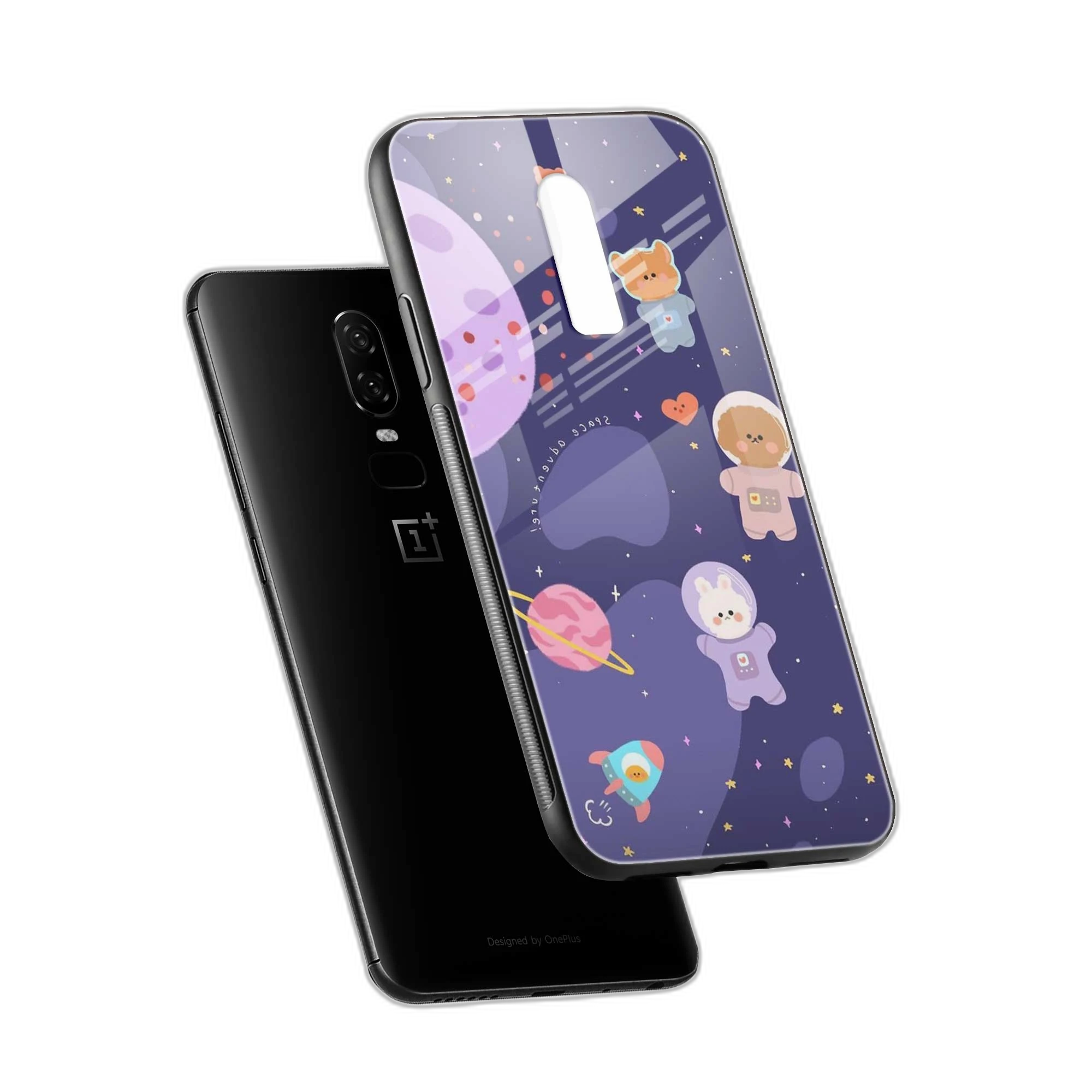 Teddy Space OnePlus 6 Back Cover view 2