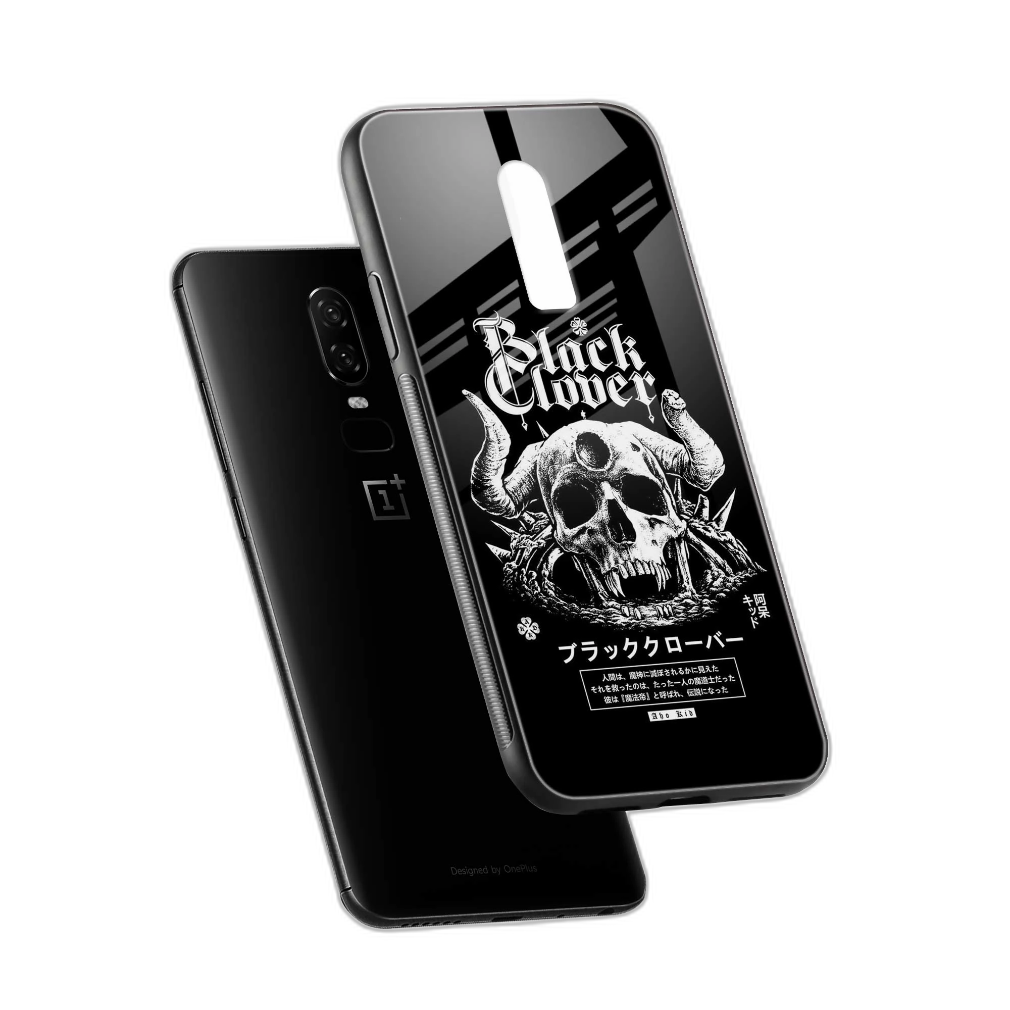 Black Skull OnePlus 6T Back Cover view 2
