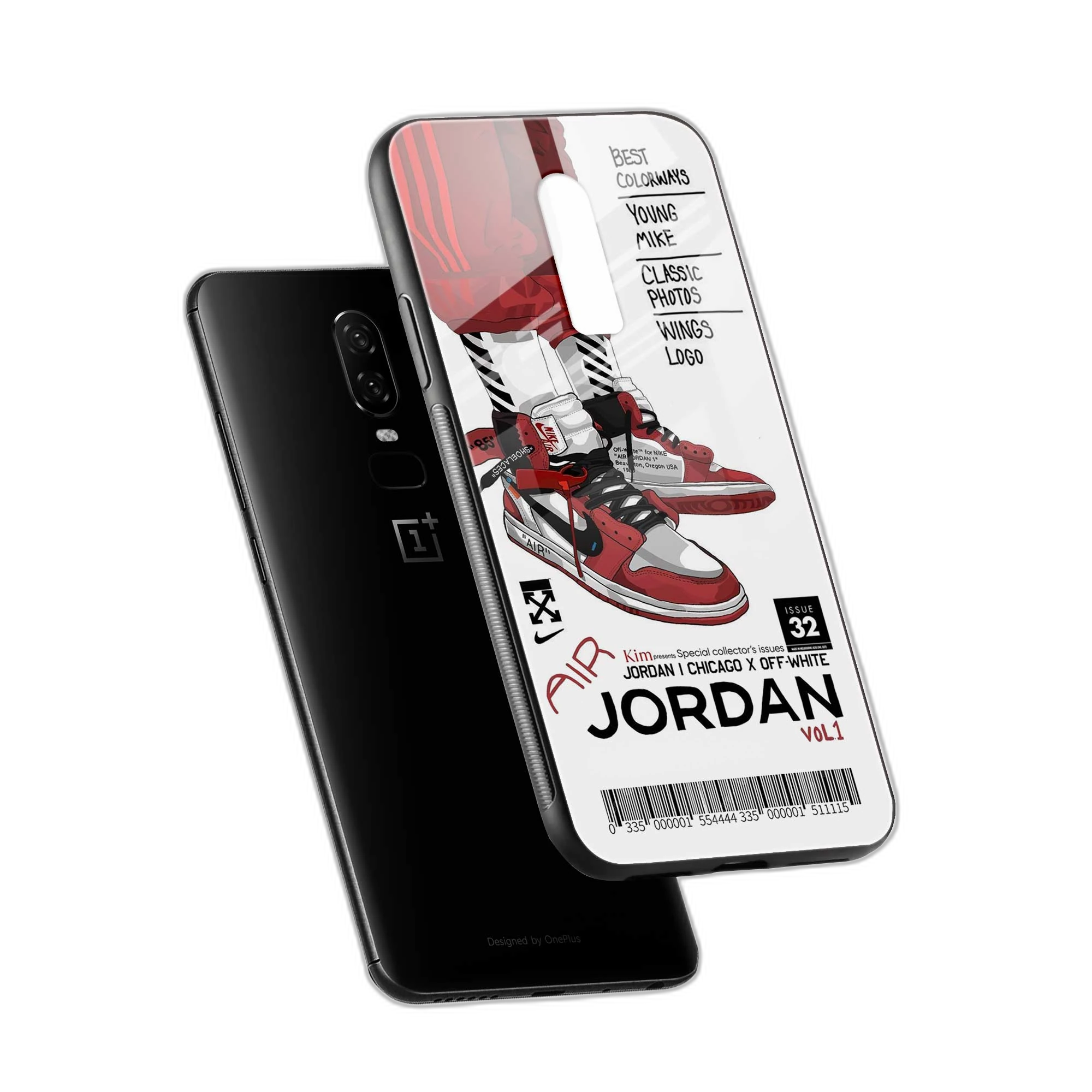 Red Sneakers OnePlus 6T Back Cover view 2