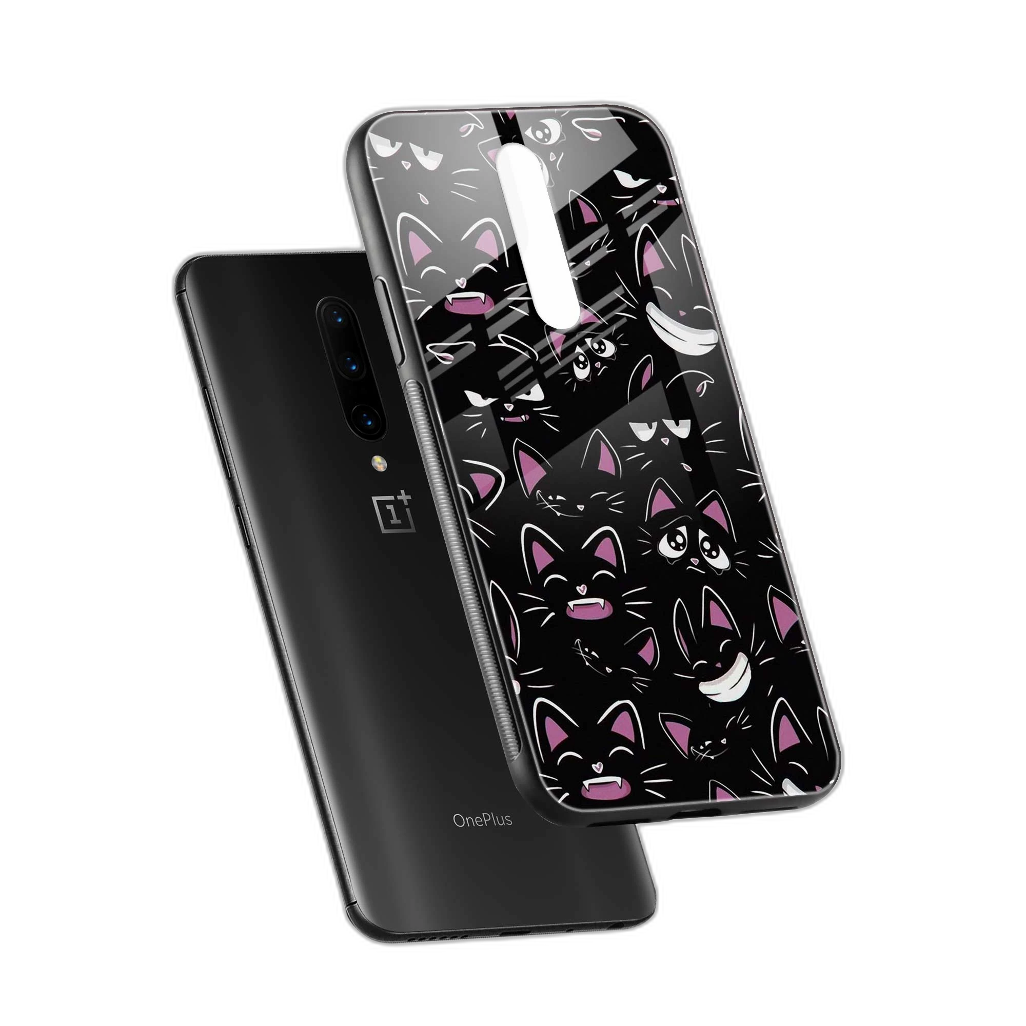 Cute Black Cat OnePlus 7 Pro Back Cover view 2