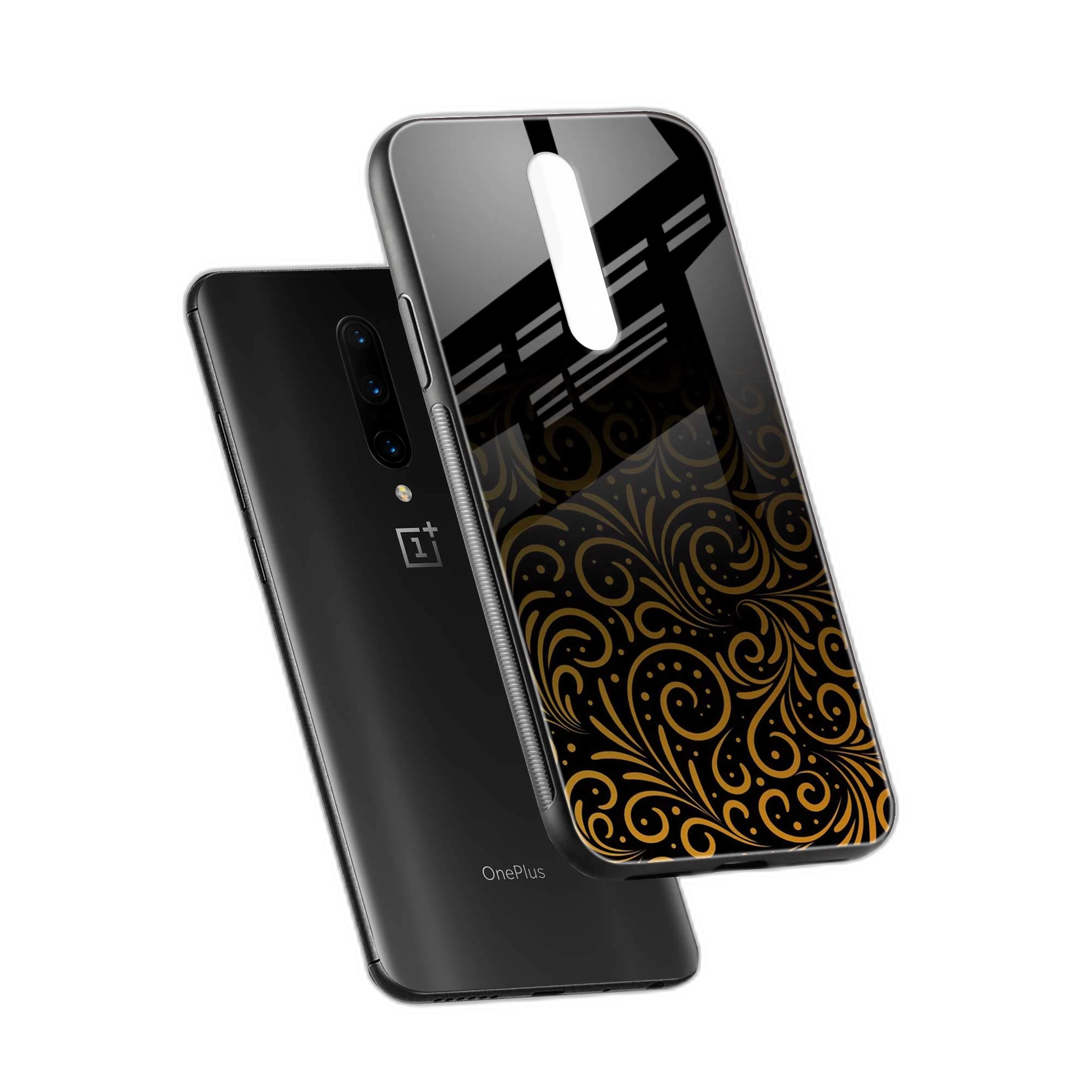 Golden Swirl OnePlus 7 Pro Back Cover view 2