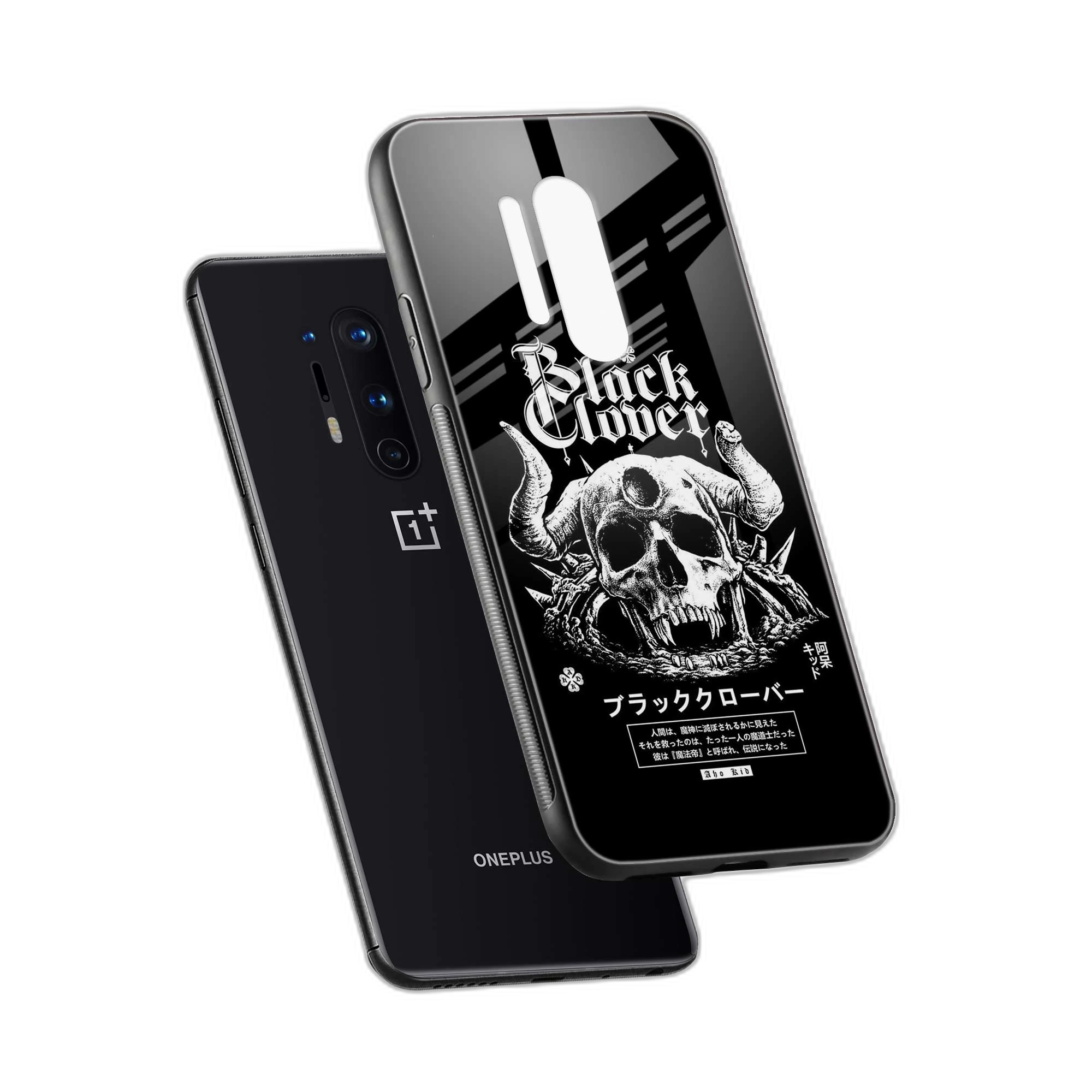 Black Skull OnePlus 8 Pro Case view 2