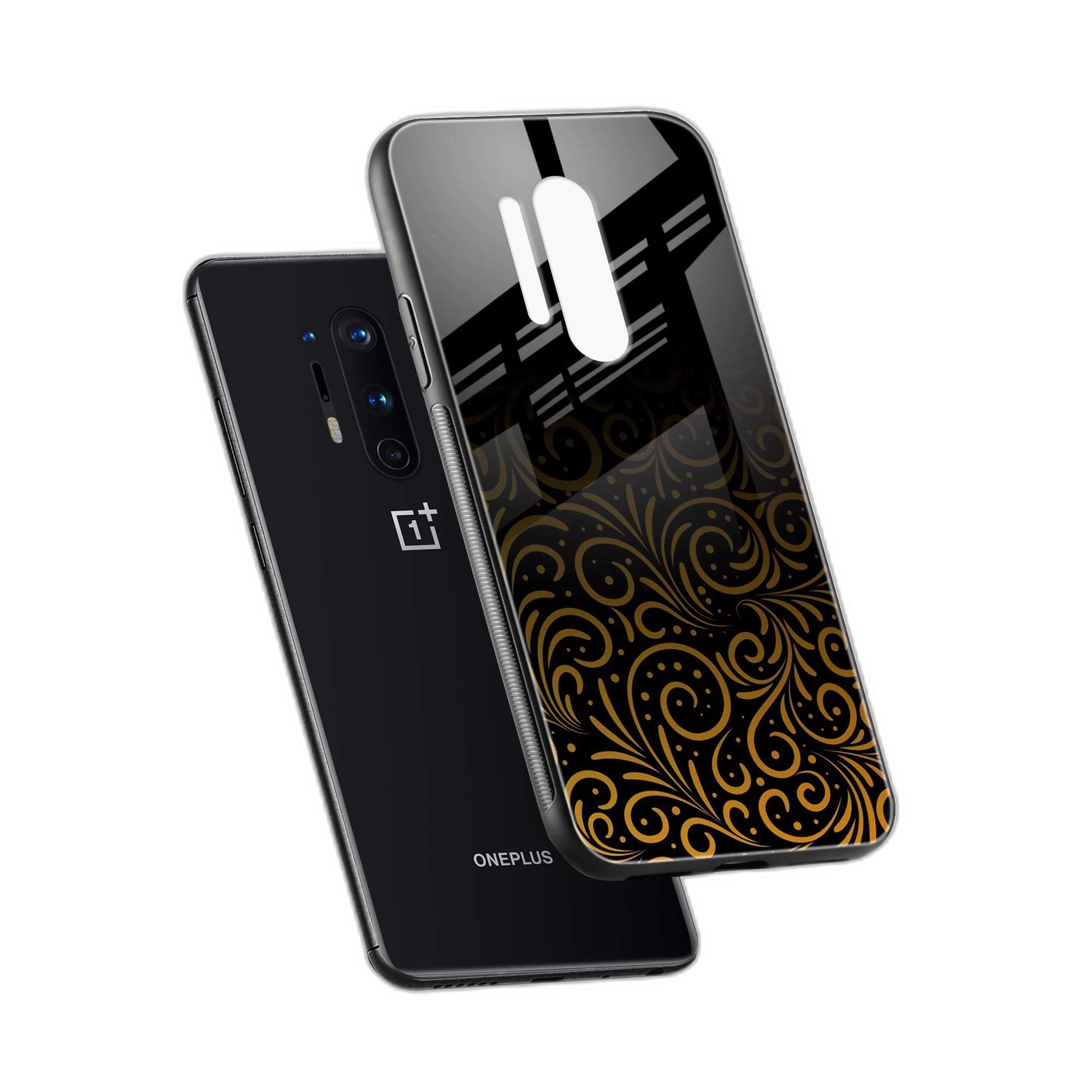 Golden Swirl OnePlus 8 Pro Back Cover view 2