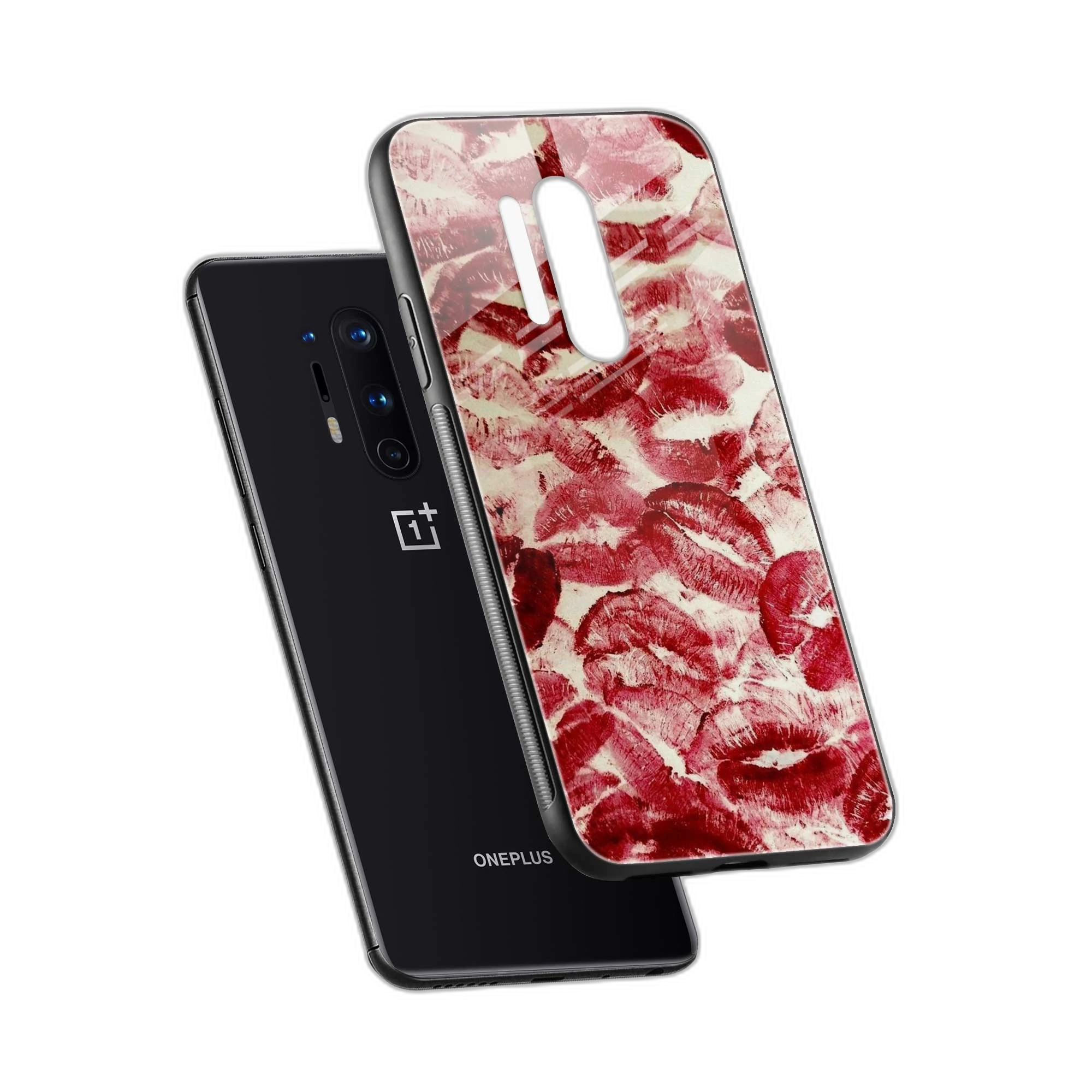 Lipstick Kiss Print OnePlus 8 Pro Case view 2