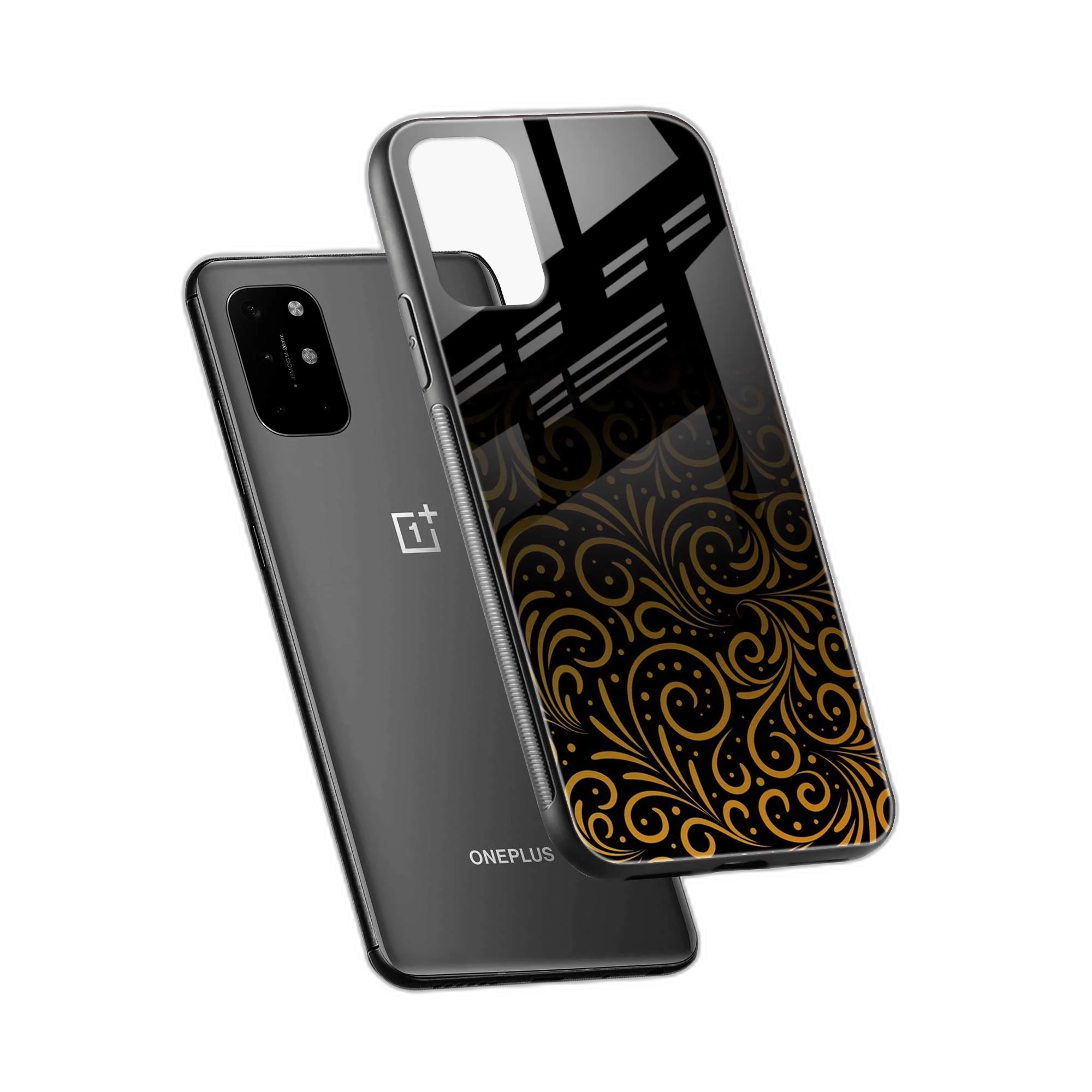 Golden Swirl OnePlus 8T Back Cover view 2