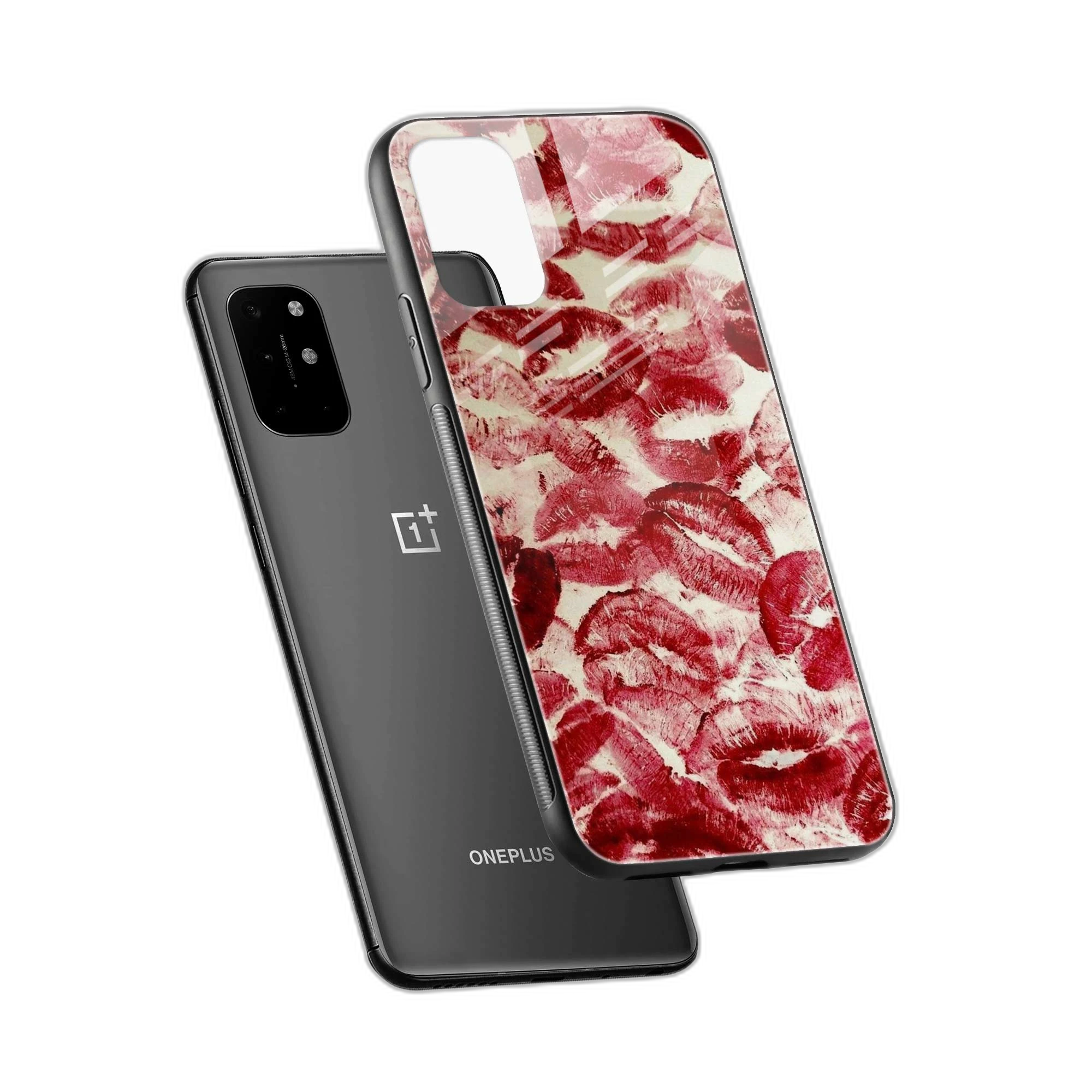 Lipstick Kiss Print OnePlus 8T Back Cover view 2