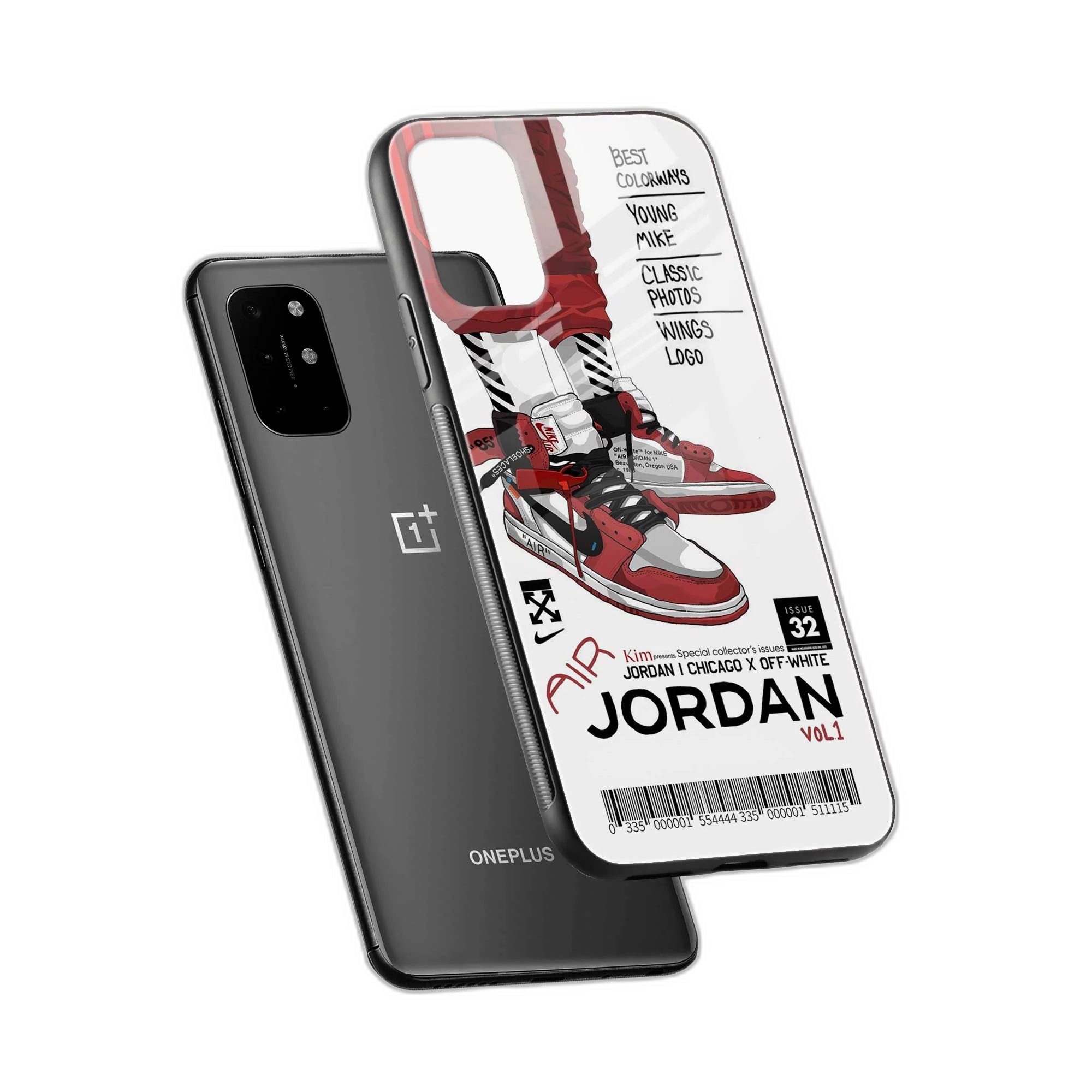 Red Sneakers OnePlus 8T Back Cover view 2
