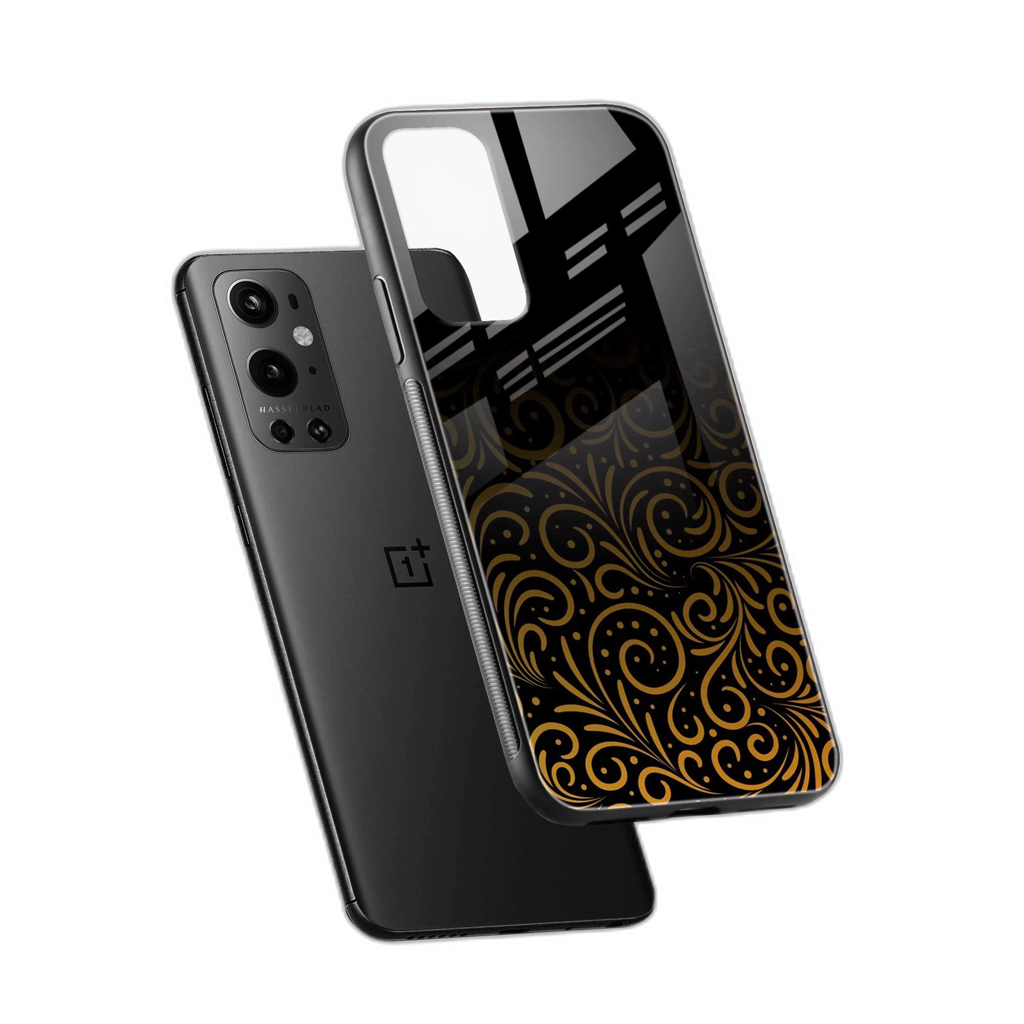 Golden Swirl OnePlus 9 Pro Back Cover view 2
