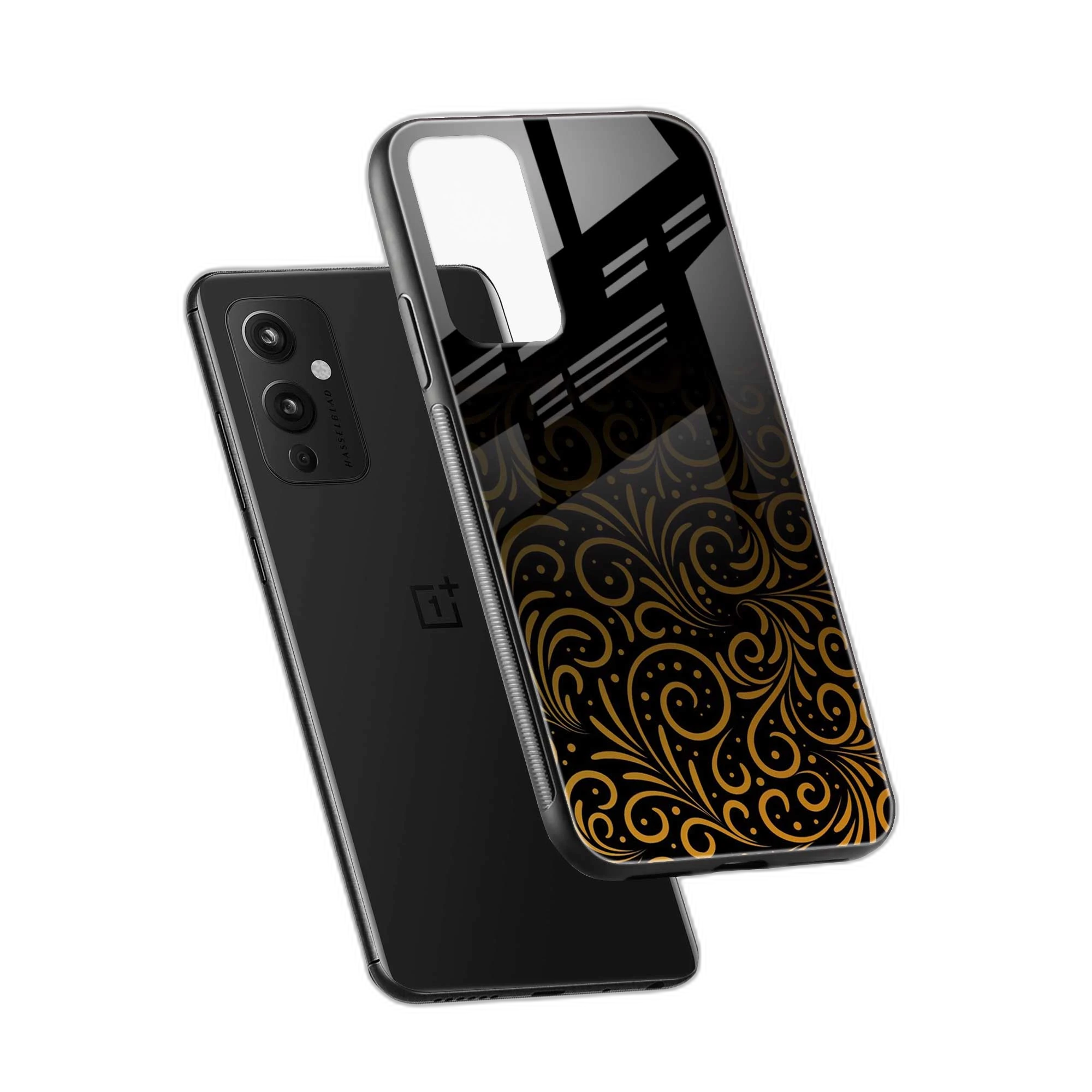 Golden Swirl OnePlus 9 Back Cover view 2