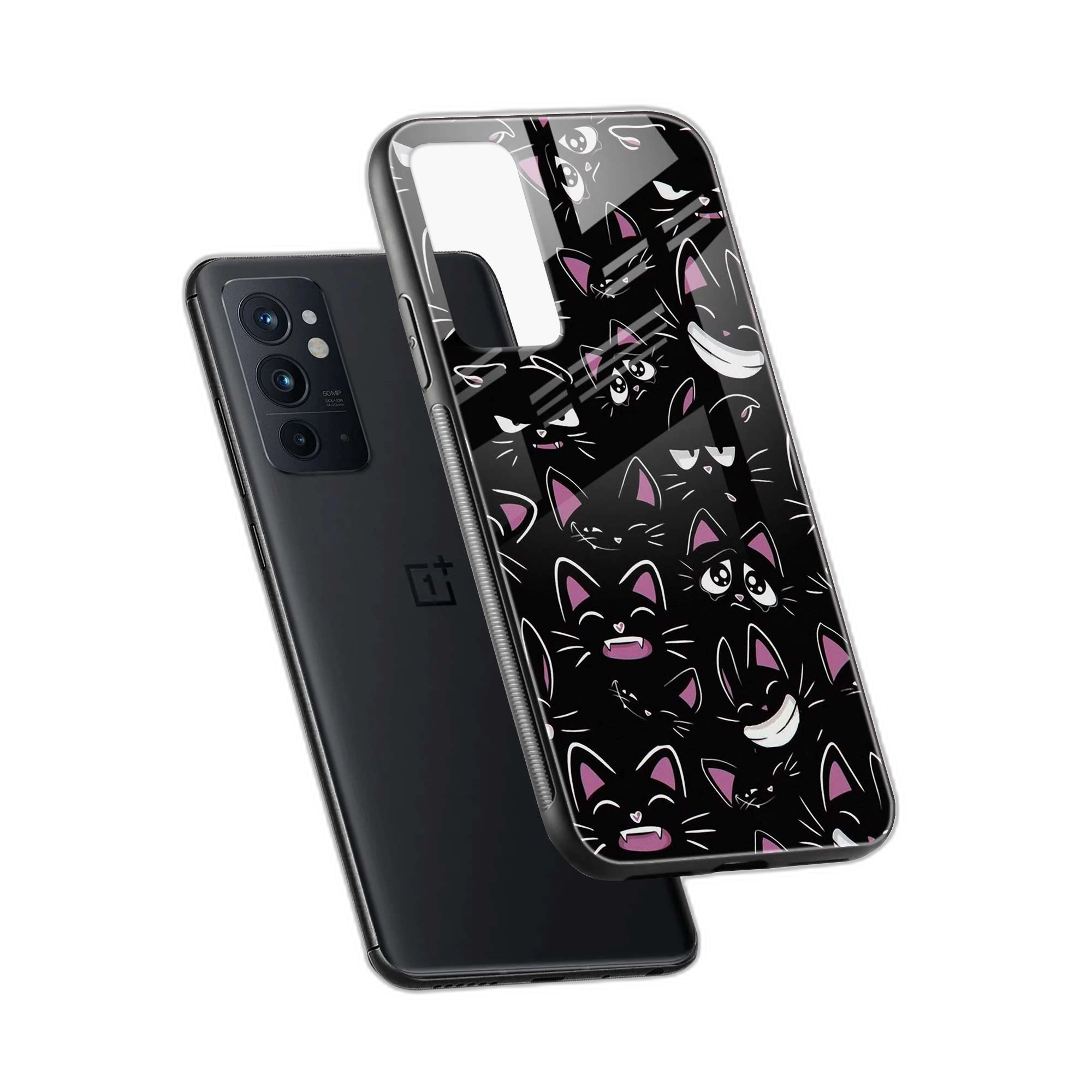 Cute Black Cat OnePlus 9RT Back Cover view 2