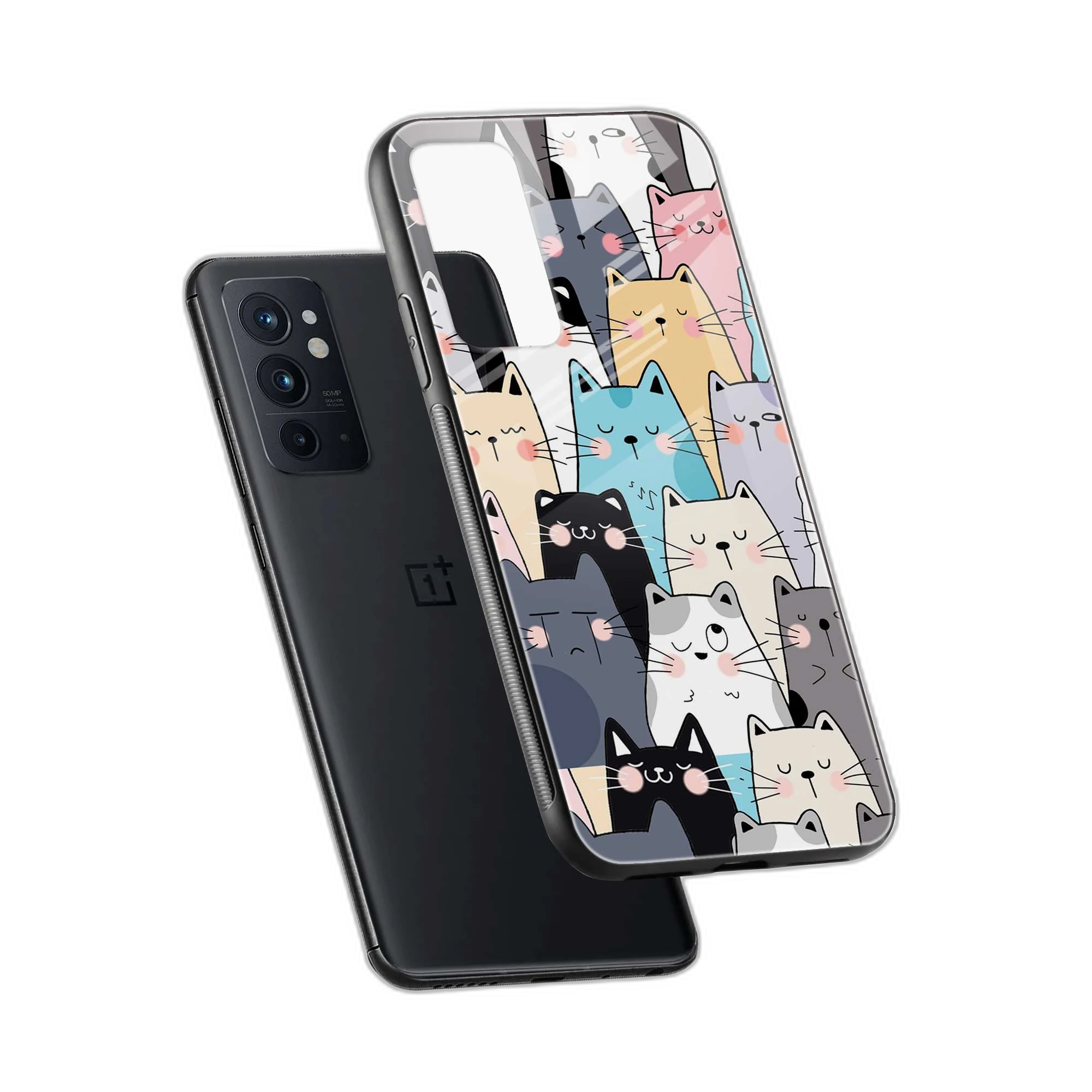 Cute Cat OnePlus 9RT Back Cover view 2