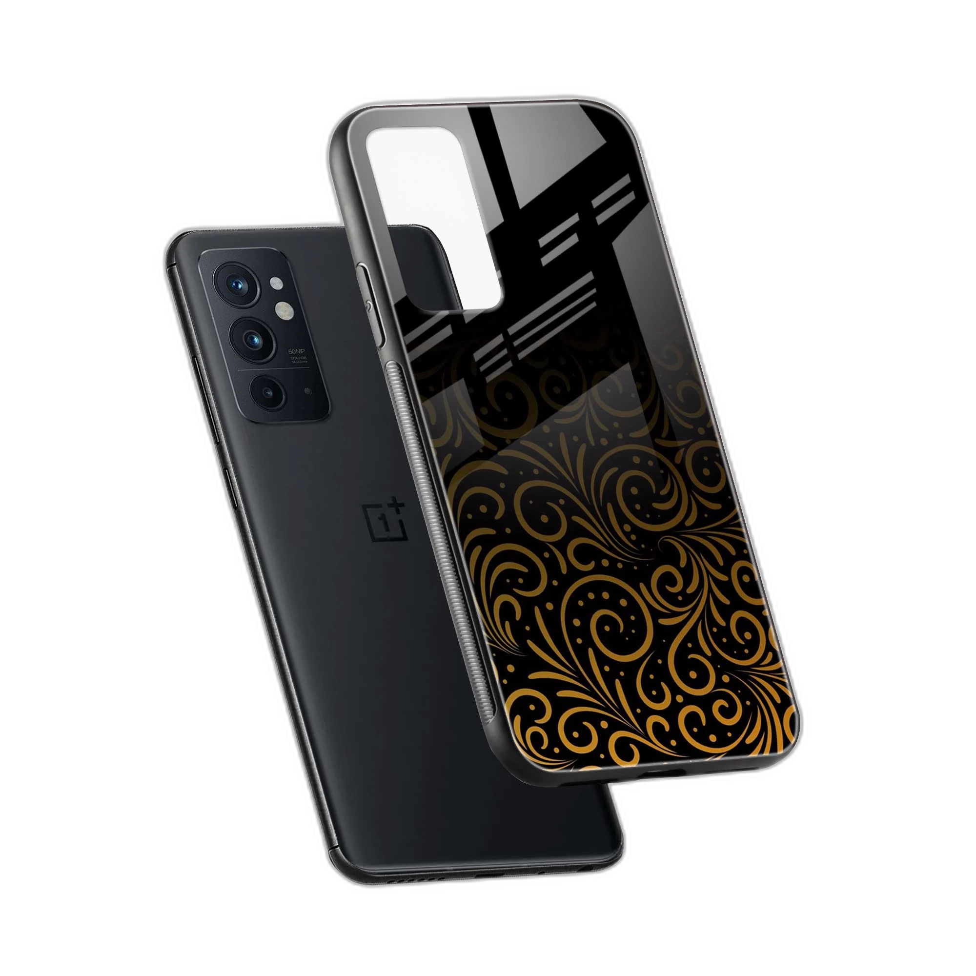 Golden Swirl OnePlus 9RT Back Cover view 2