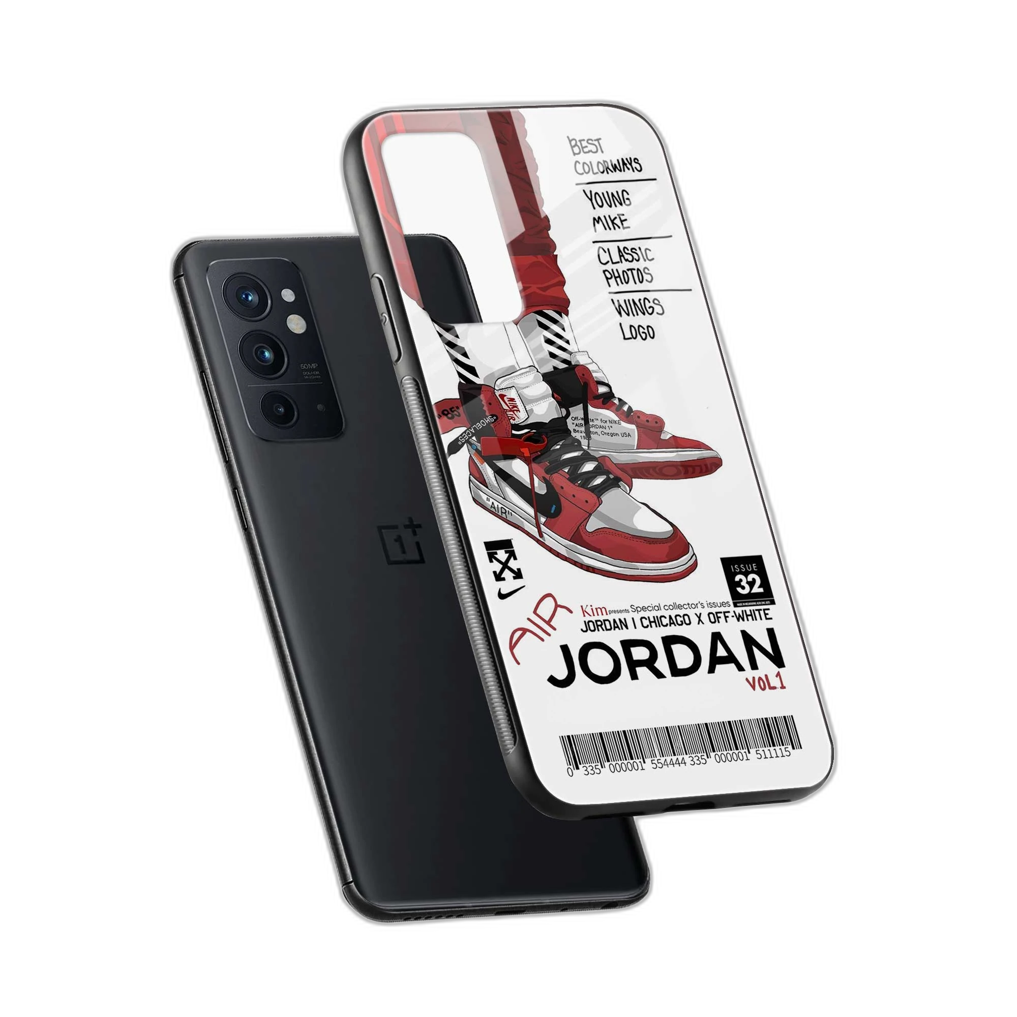 Red Sneakers OnePlus 9RT Back Cover view 2