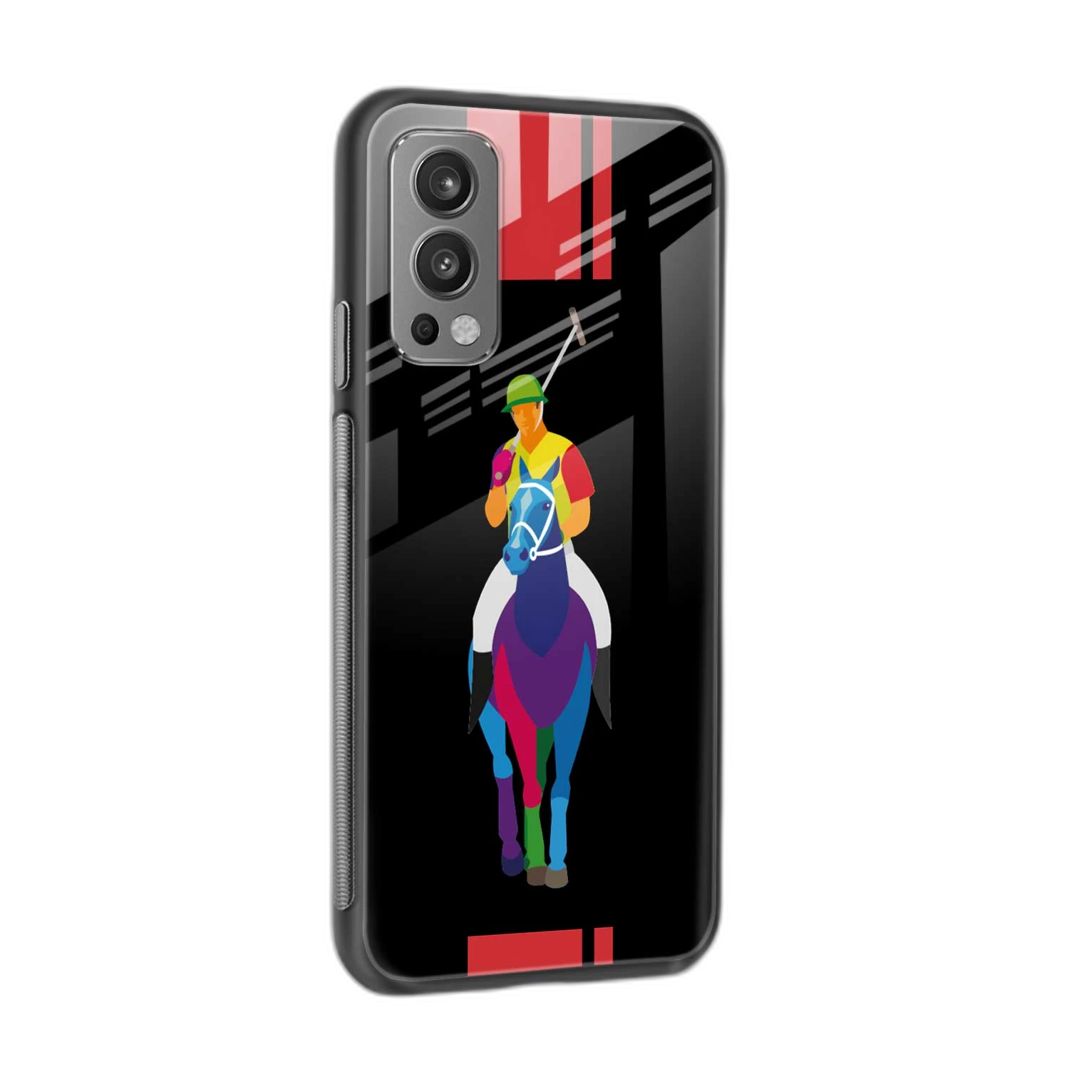 Black Santa Barbara OnePlus Nord 2 Back Cover view 2