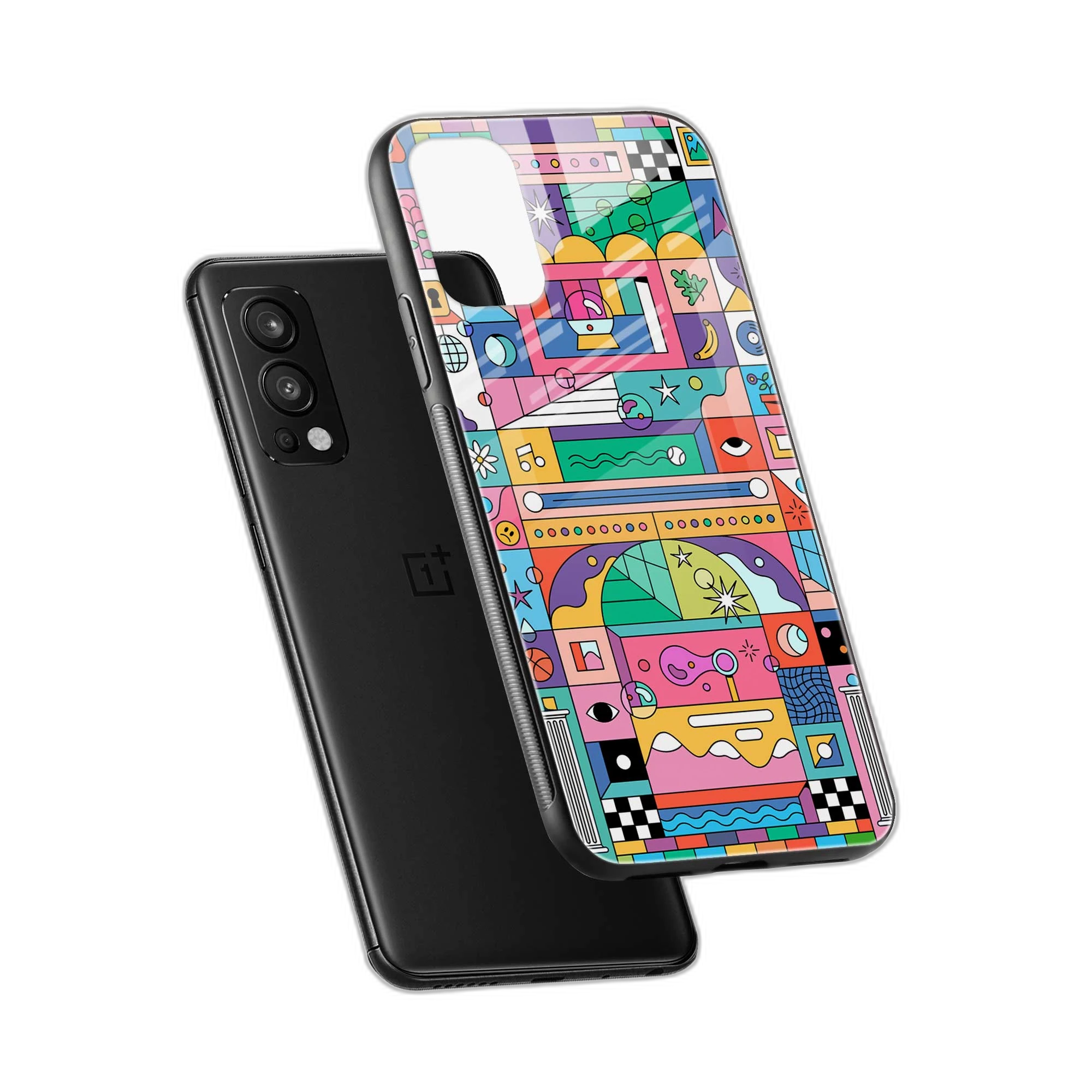 Geometric OnePlus Nord 2 Back Cover view 2