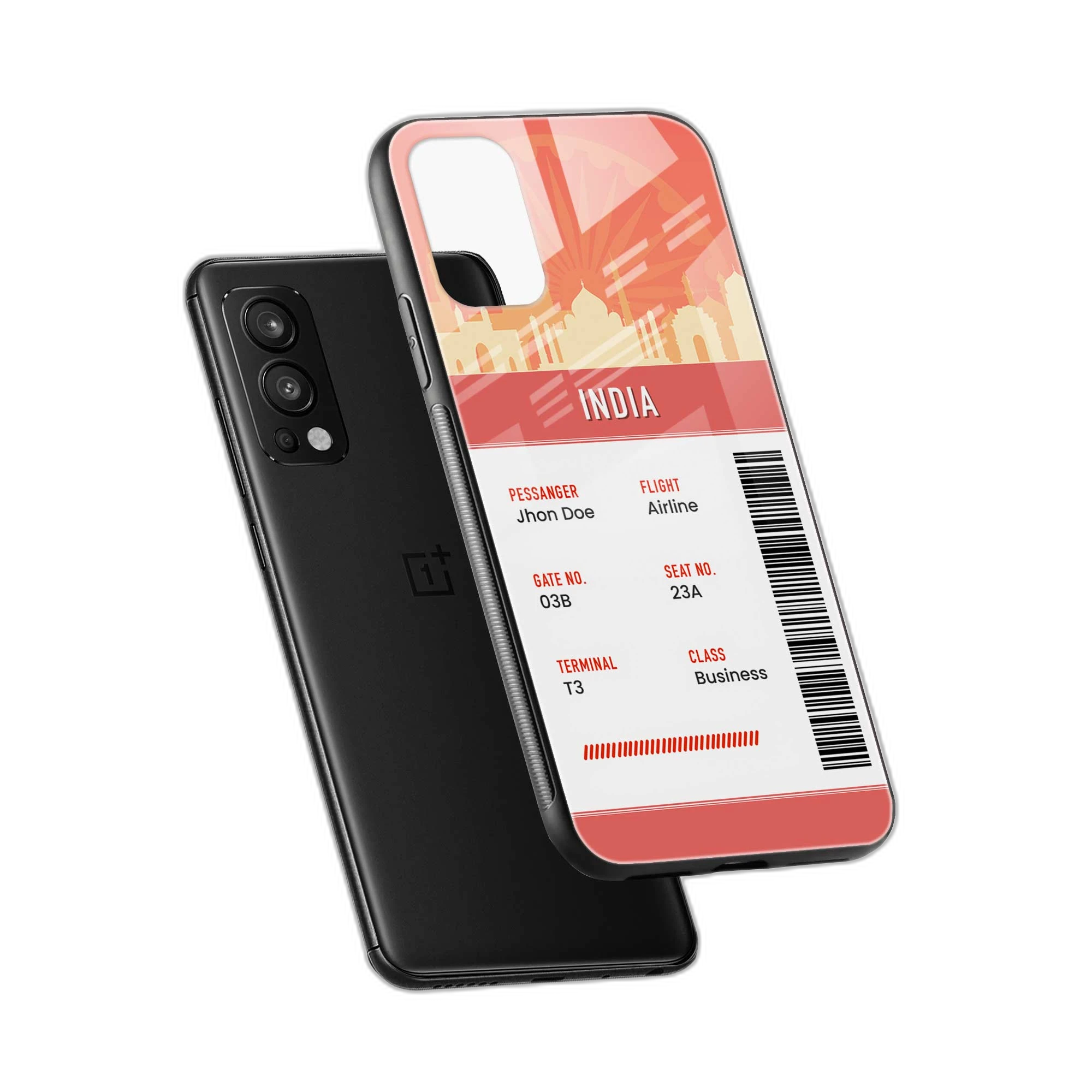 India Boarding Pass OnePlus Nord 2 Back Cover view 2