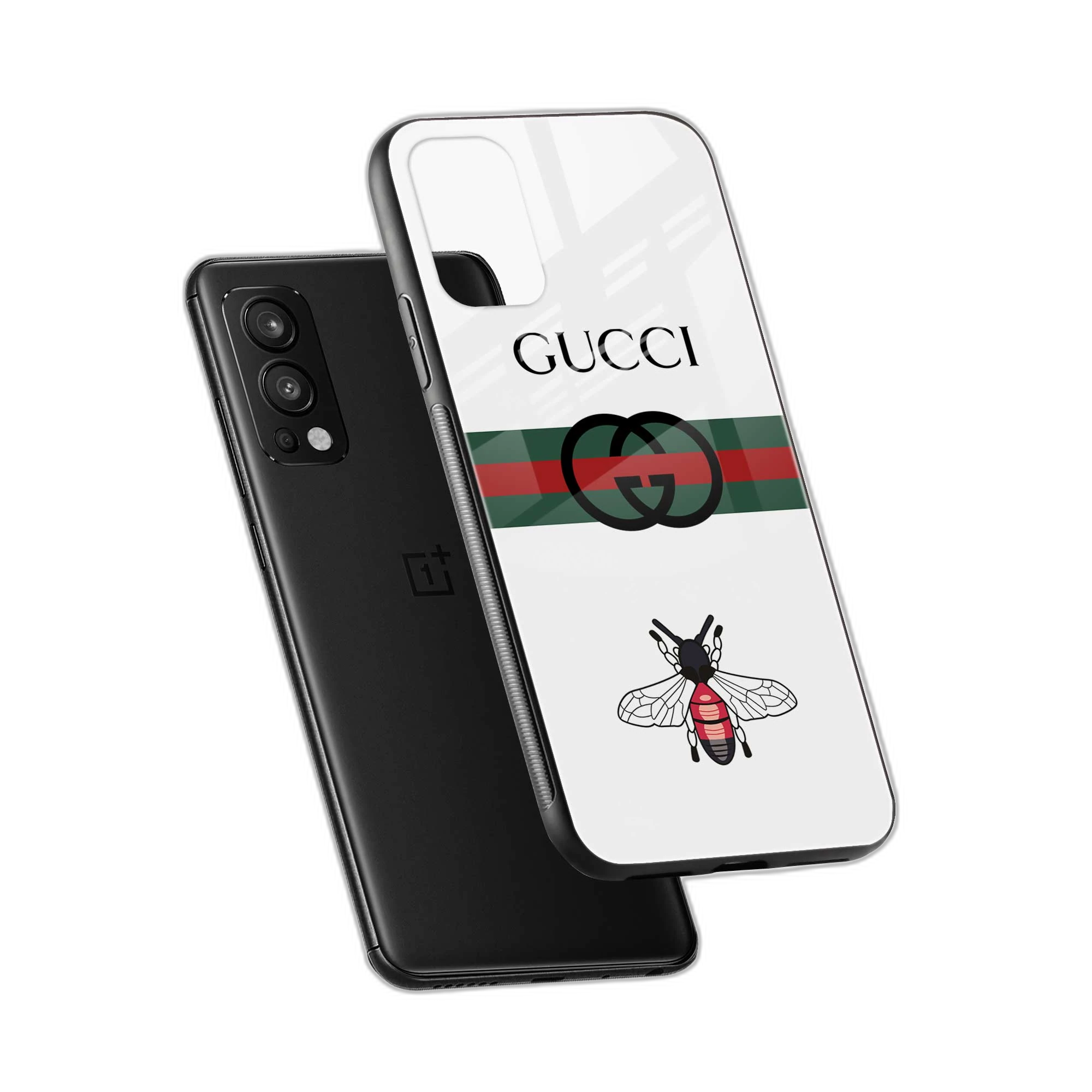 White Gucci OnePlus Nord 2 Back Cover view 2