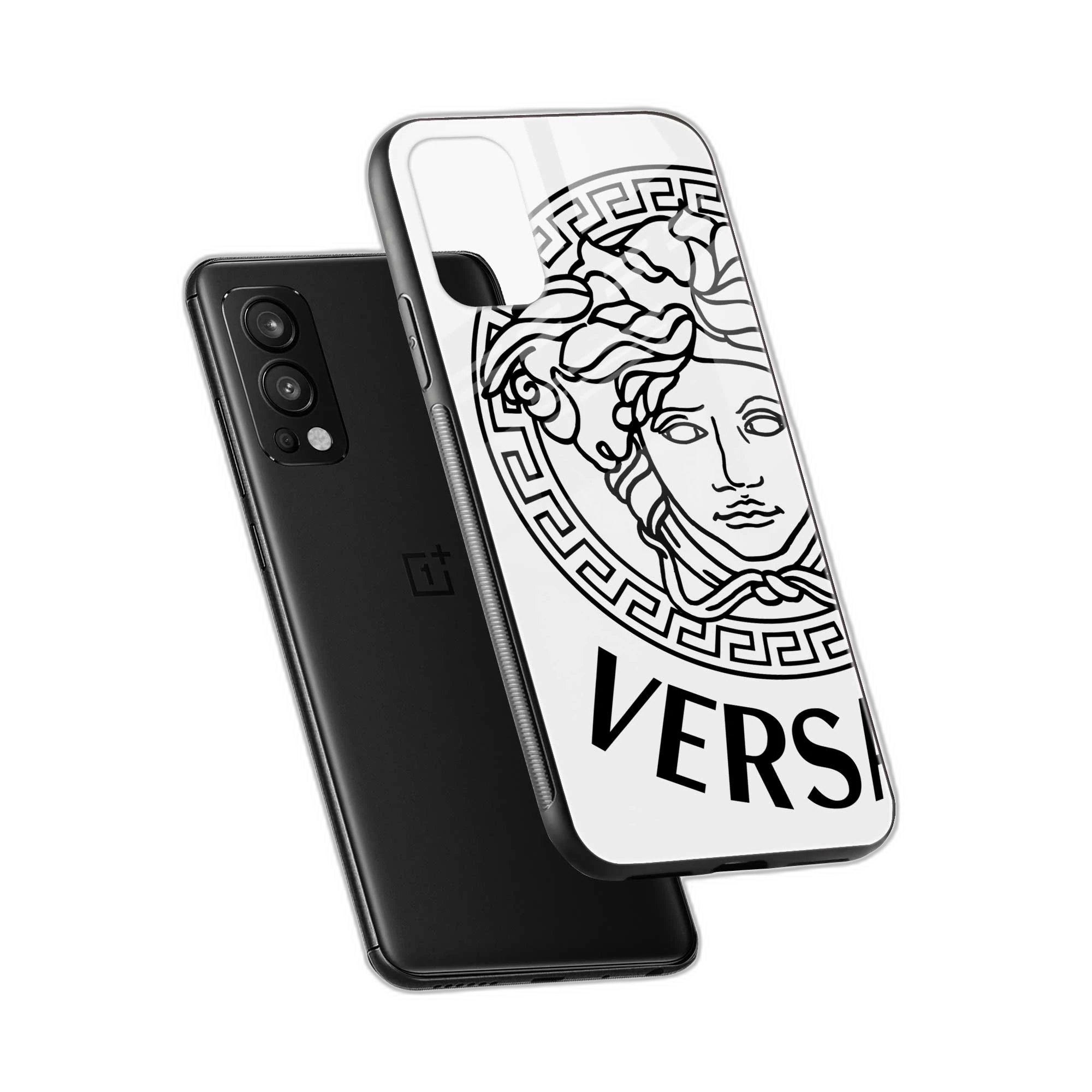 White Versace OnePlus Nord 2 Back Cover view 2