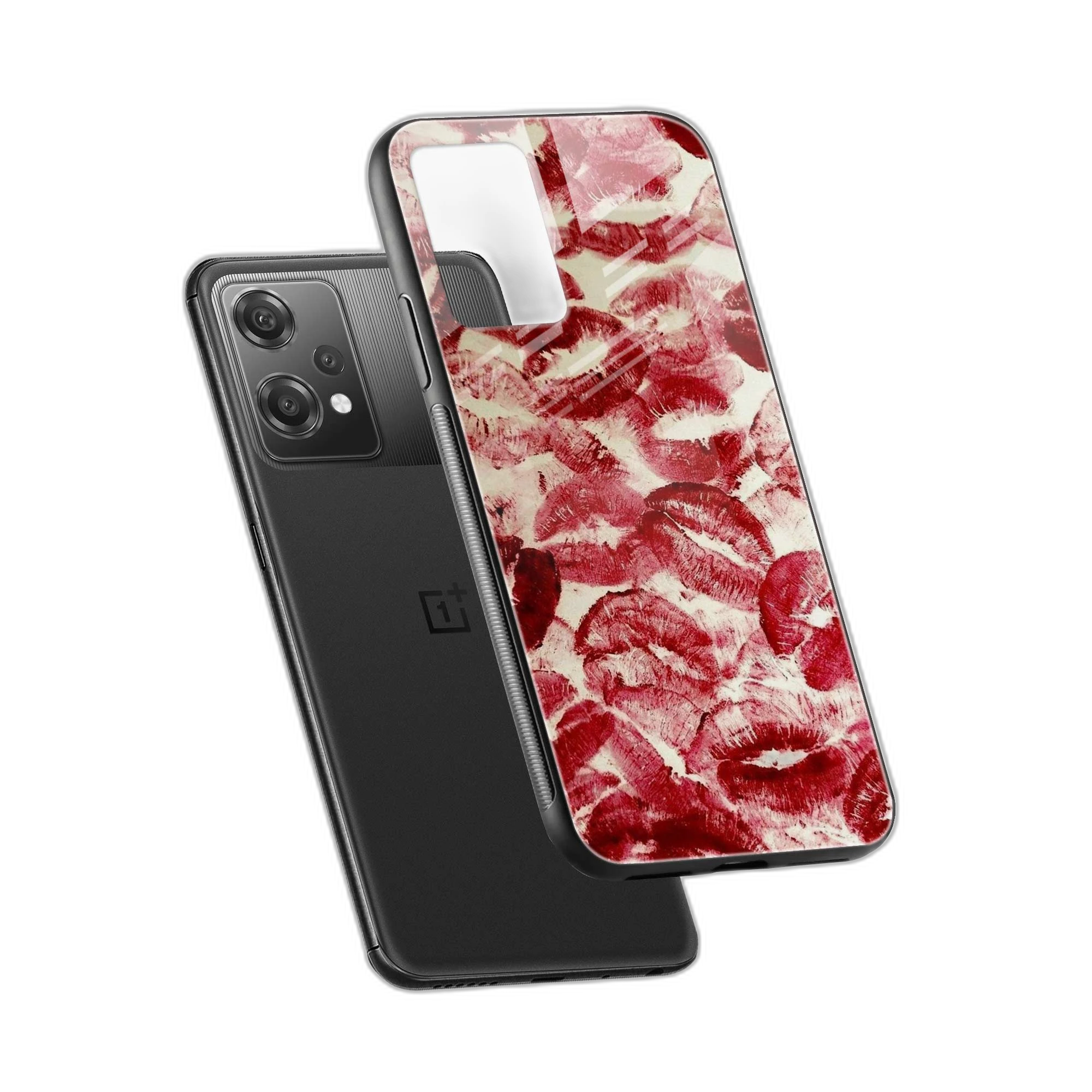 Lipstick Kiss Print OnePlus Nord CE 2 Lite Back Cover view 2