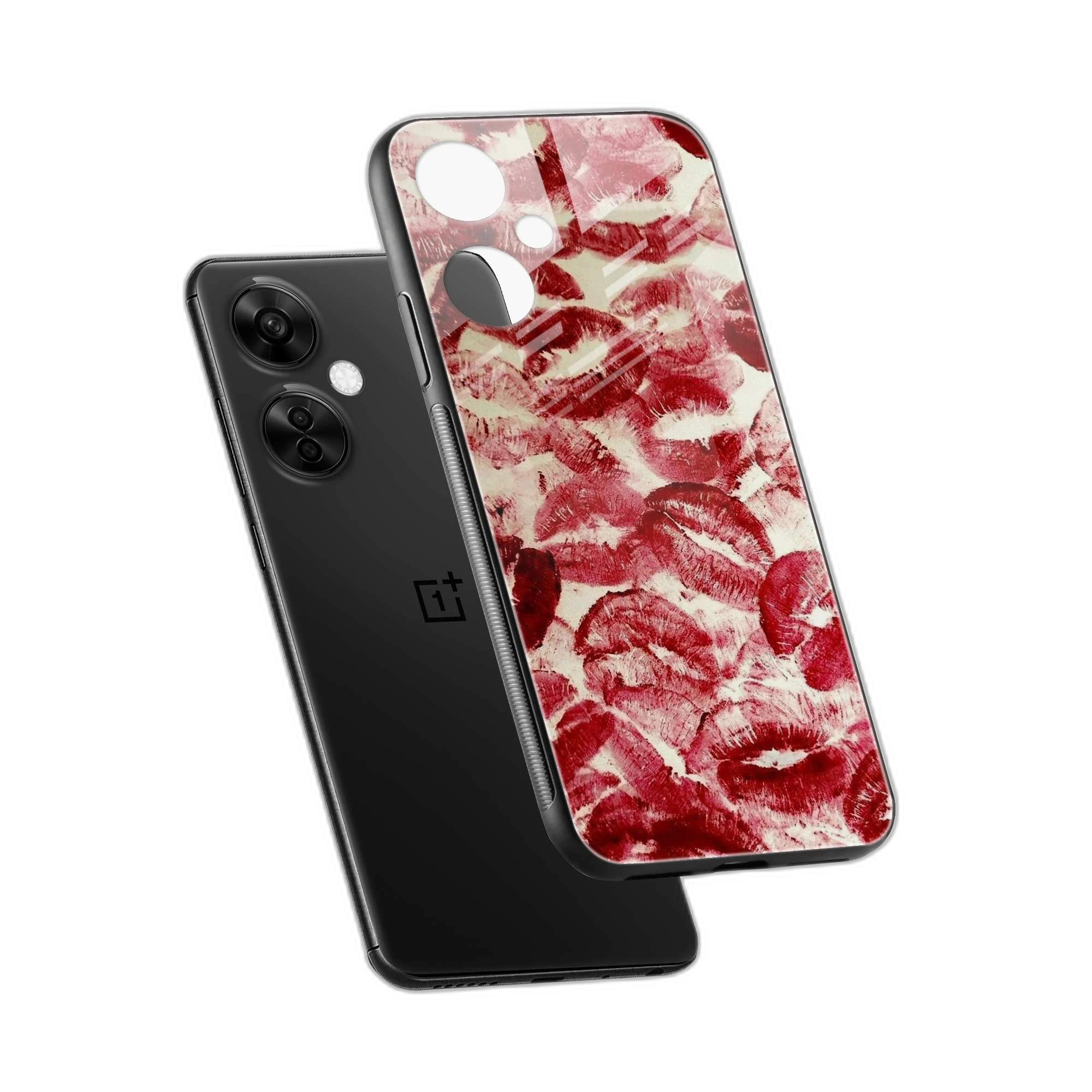 Lipstick Kiss Print OnePlus Nord CE 3 Lite Back Cover view 2